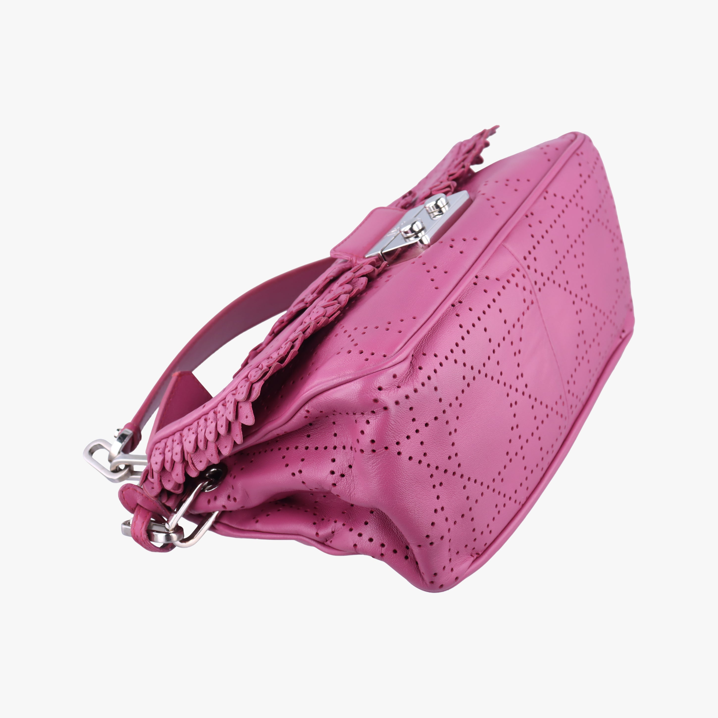 Pre-owned Christian Dior New Rock Purple Leather  shoulderbag | stylenewstar