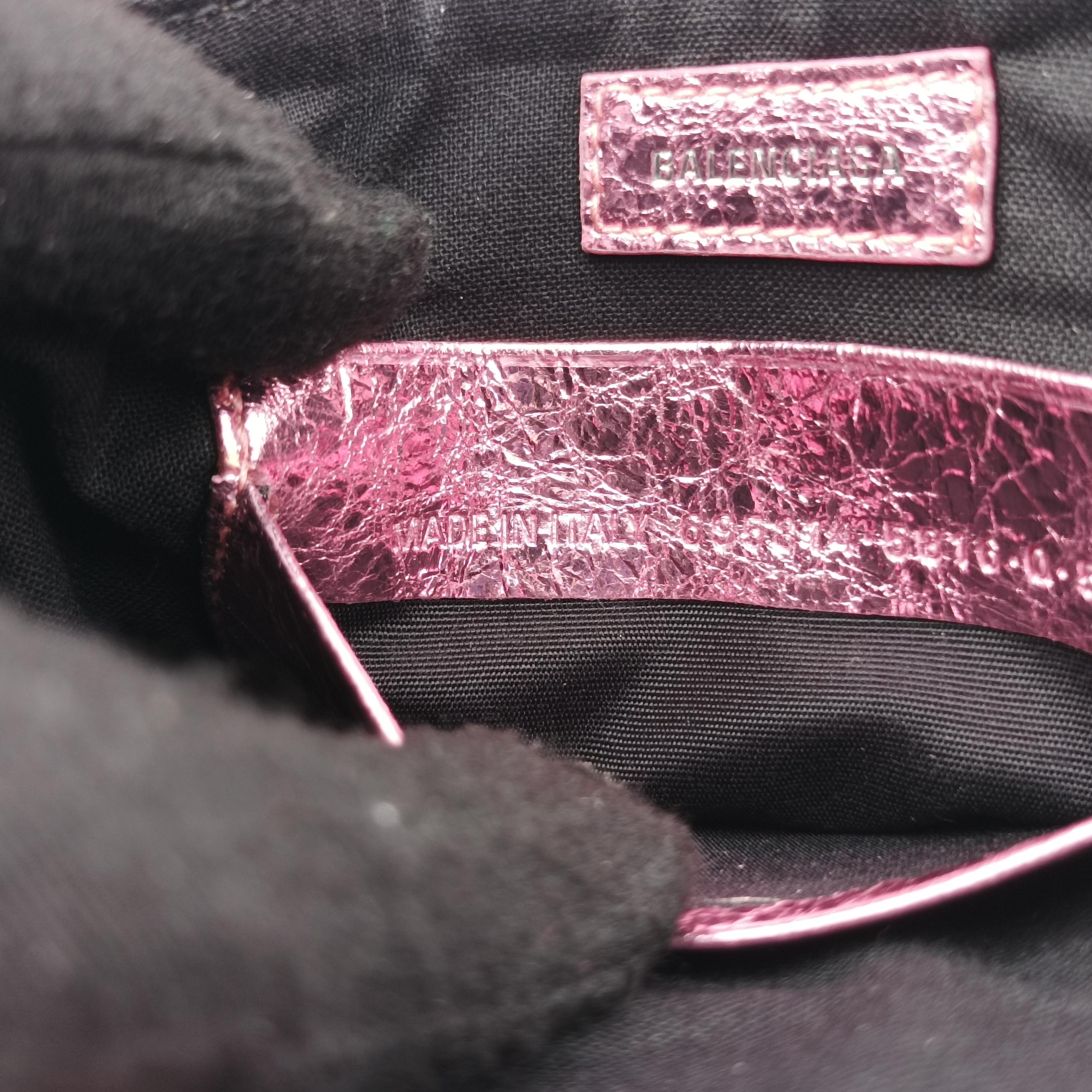 Pre-owned Balenciaga Le Cagole mini Rose lambskin  shoulderbag | stylenewstar