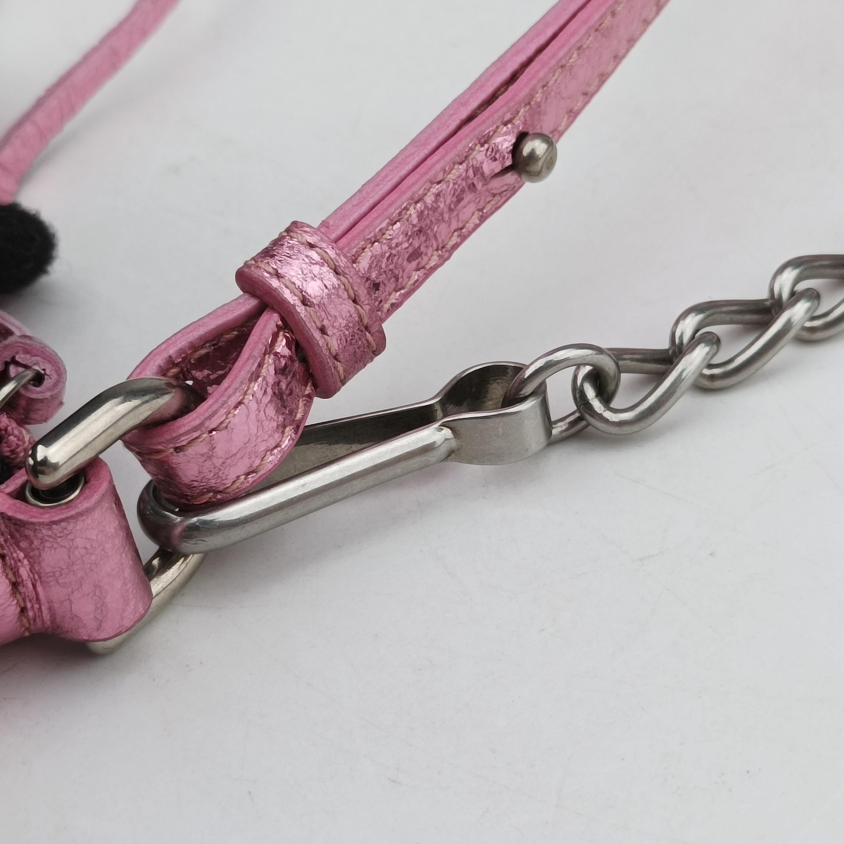 Pre-owned Balenciaga Le Cagole mini Rose lambskin  shoulderbag | stylenewstar
