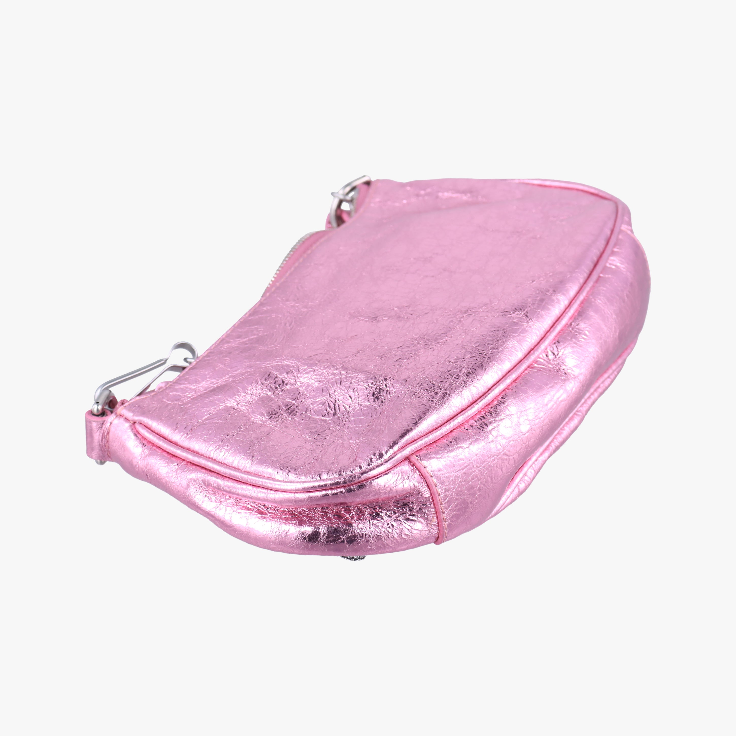 Pre-owned Balenciaga Le Cagole mini Rose lambskin  shoulderbag | stylenewstar