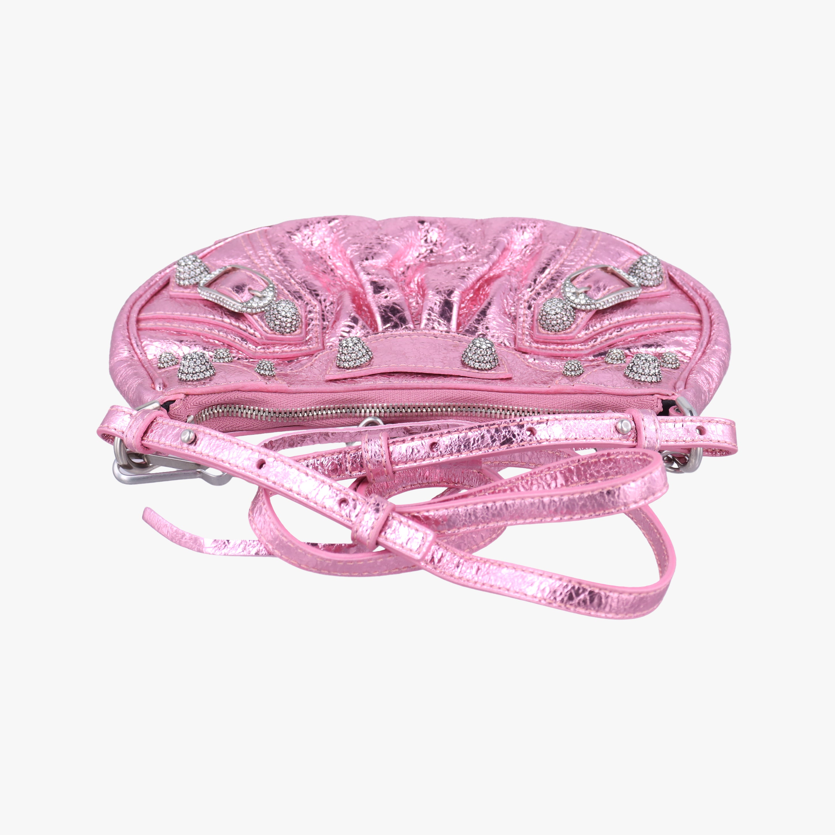 Pre-owned Balenciaga Le Cagole mini Rose lambskin  shoulderbag | stylenewstar