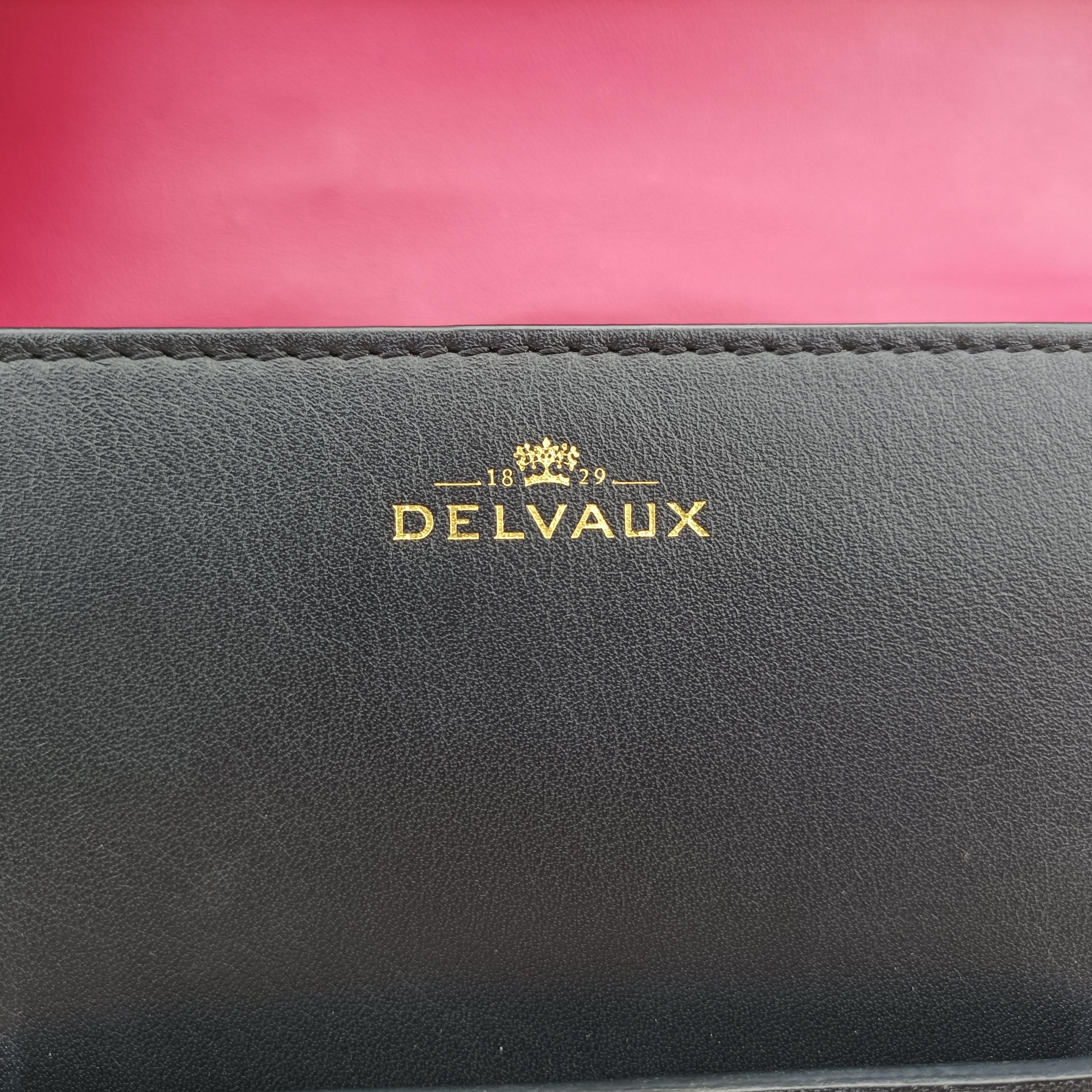 Pre-owned Delvaux Madame Black×Pink Leather  shoulderbag | stylenewstar
