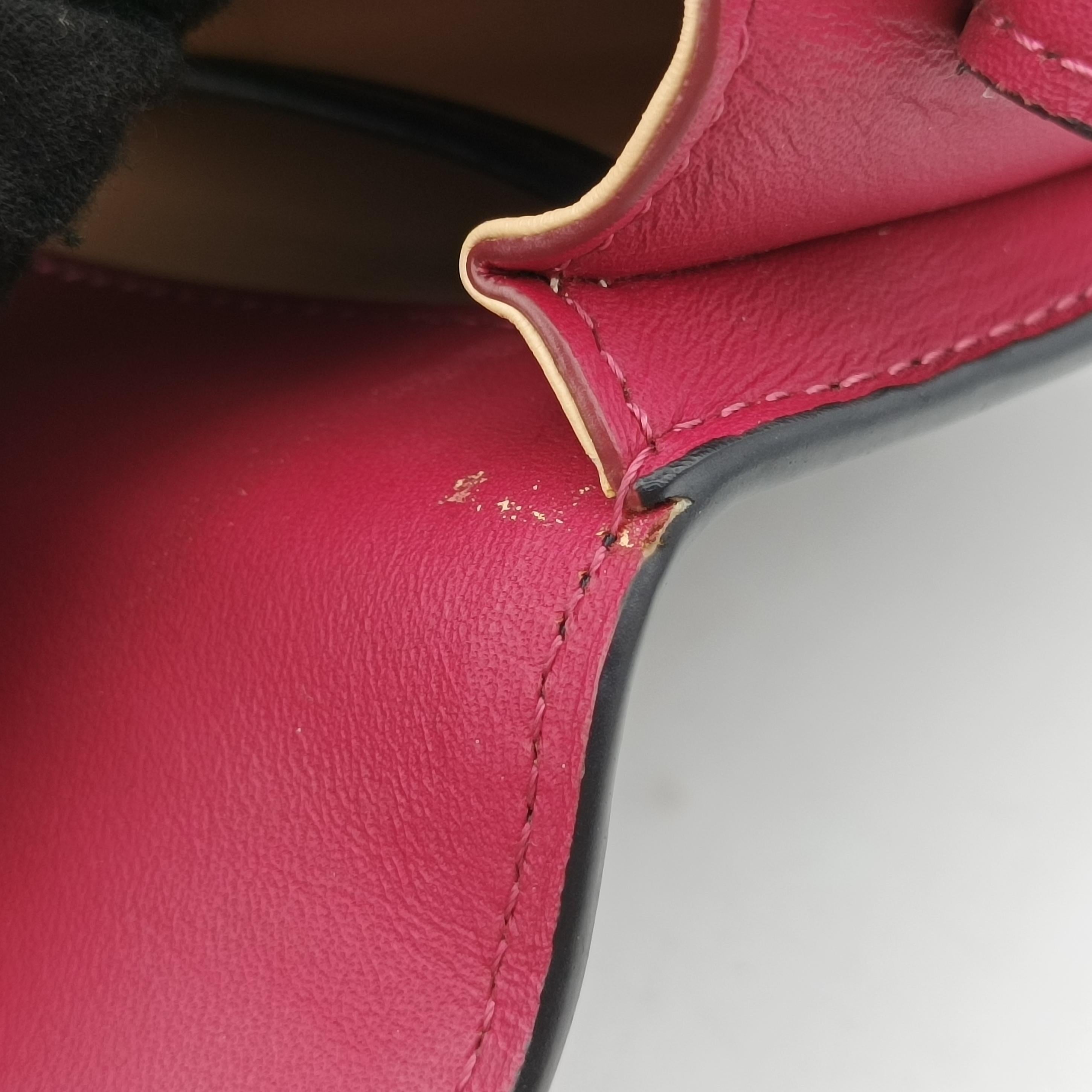 Pre-owned Delvaux Madame Black×Pink Leather  shoulderbag | stylenewstar