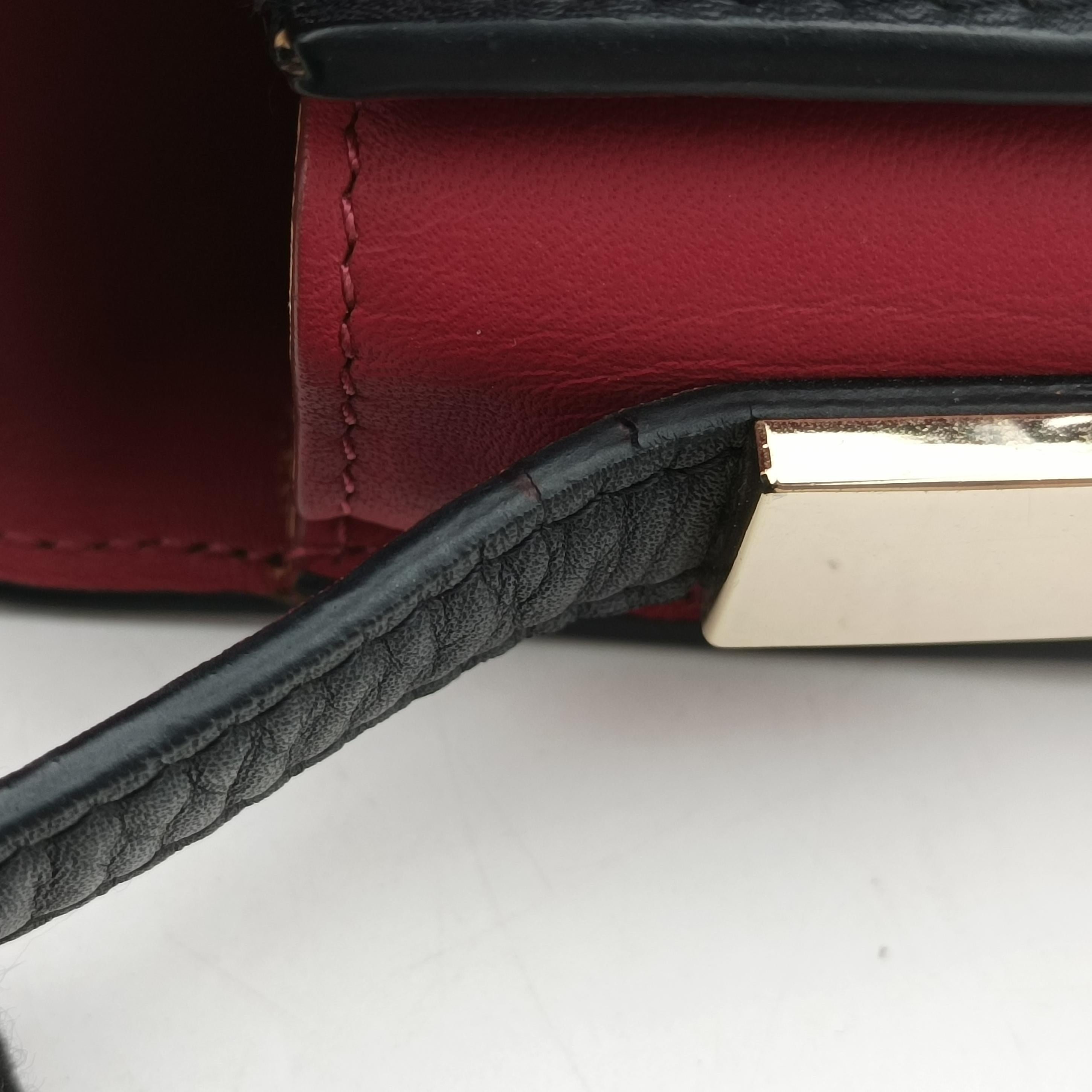 Pre-owned Delvaux Madame Black×Pink Leather  shoulderbag | stylenewstar