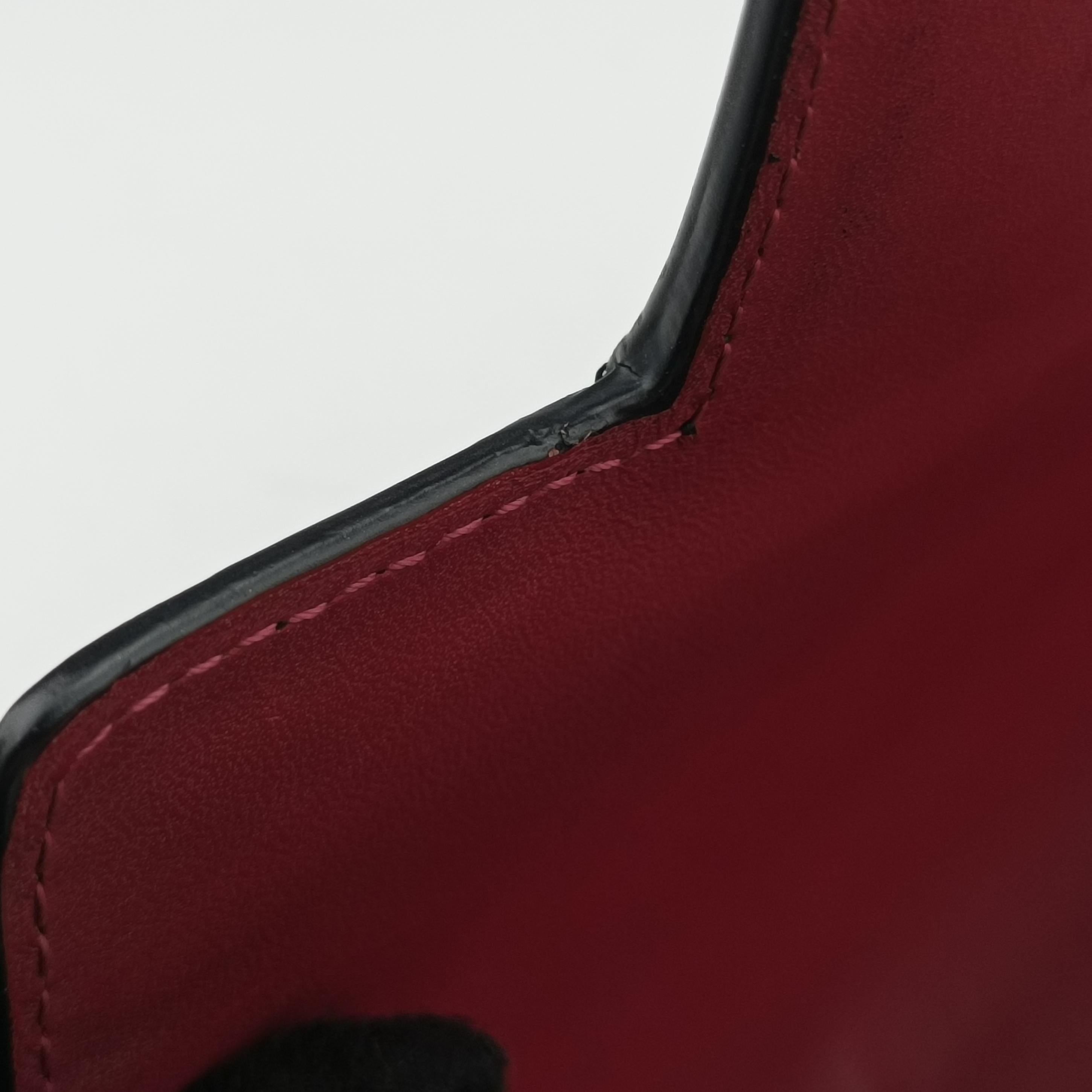 Pre-owned Delvaux Madame Black×Pink Leather  shoulderbag | stylenewstar