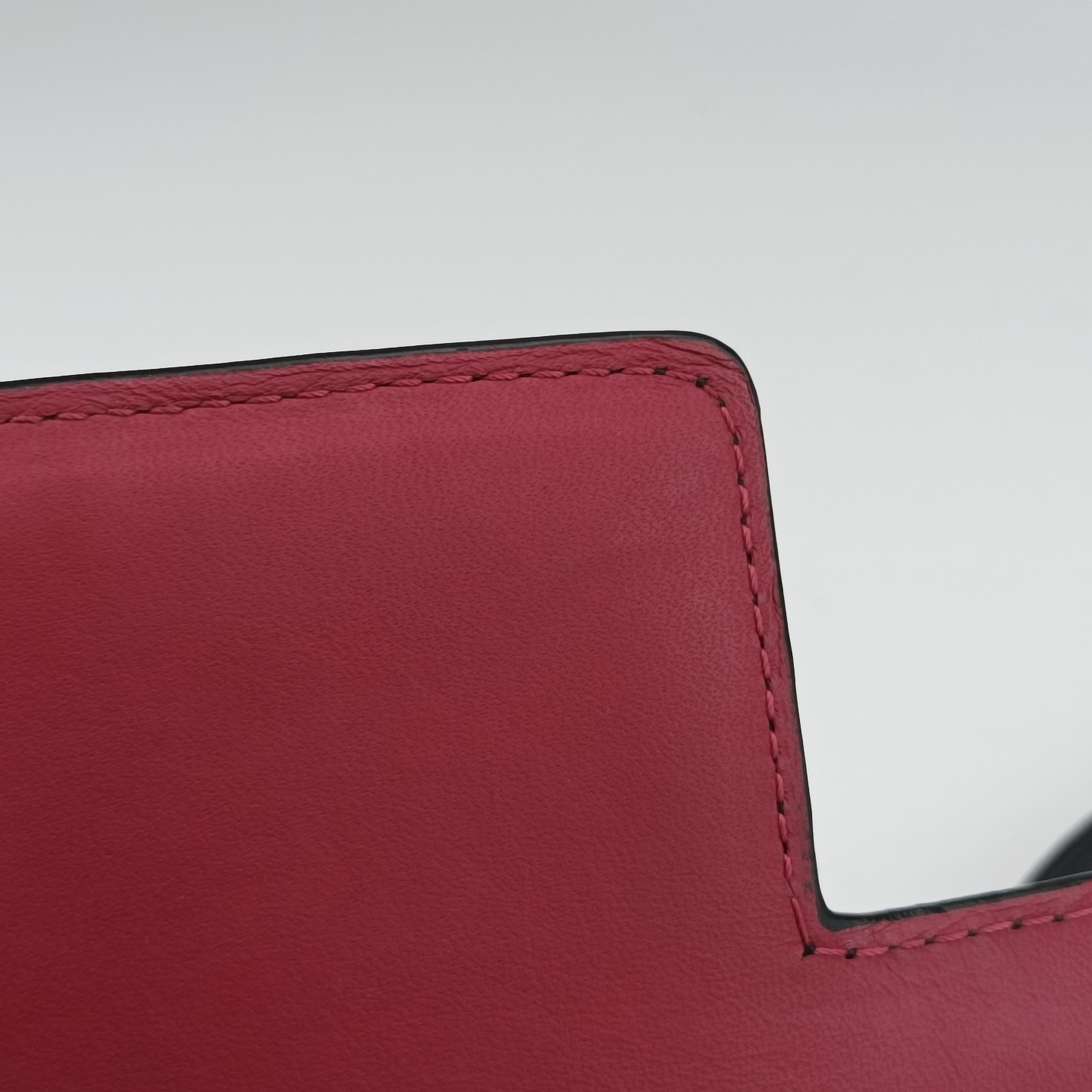 Pre-owned Delvaux Madame Black×Pink Leather  shoulderbag | stylenewstar