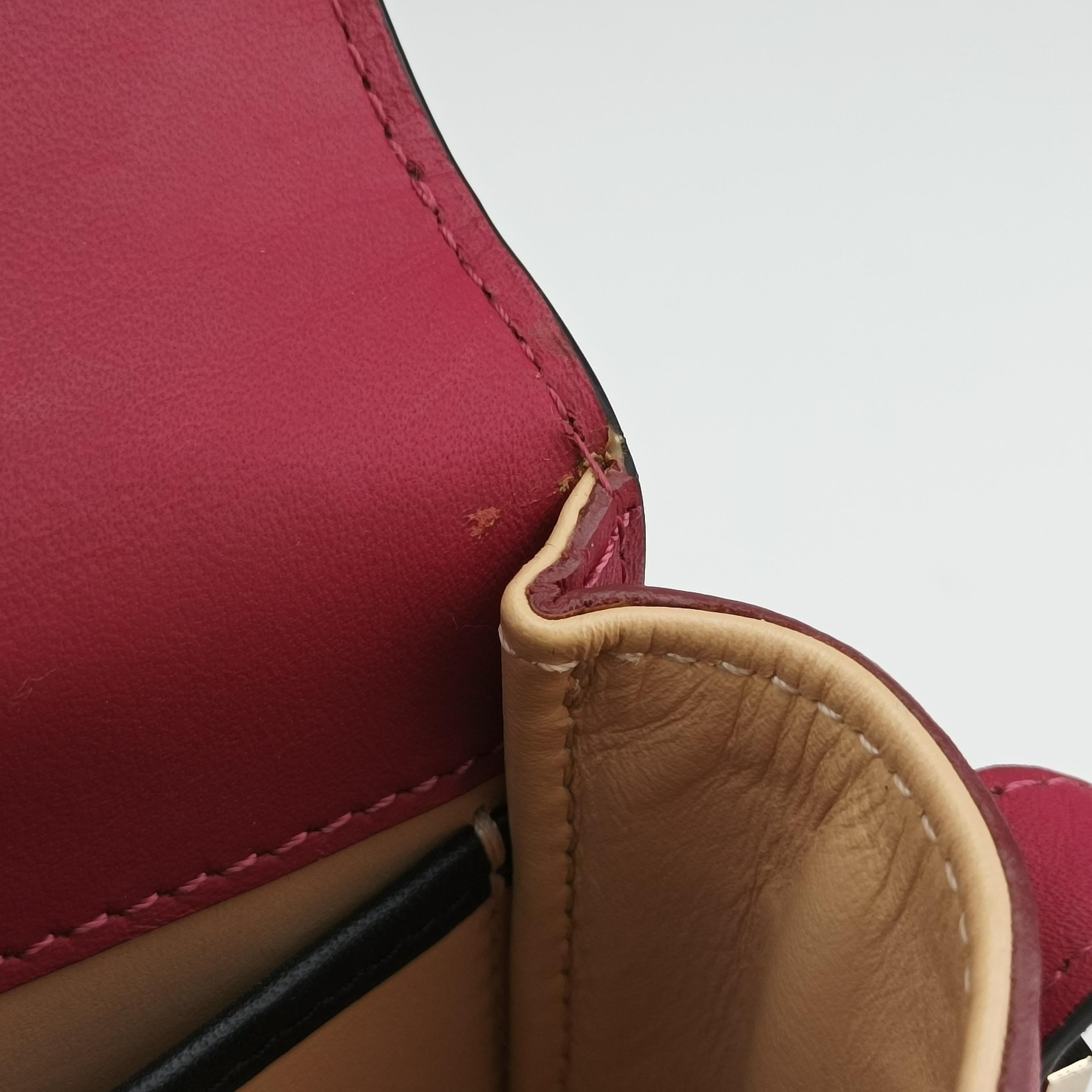 Pre-owned Delvaux Madame Black×Pink Leather  shoulderbag | stylenewstar