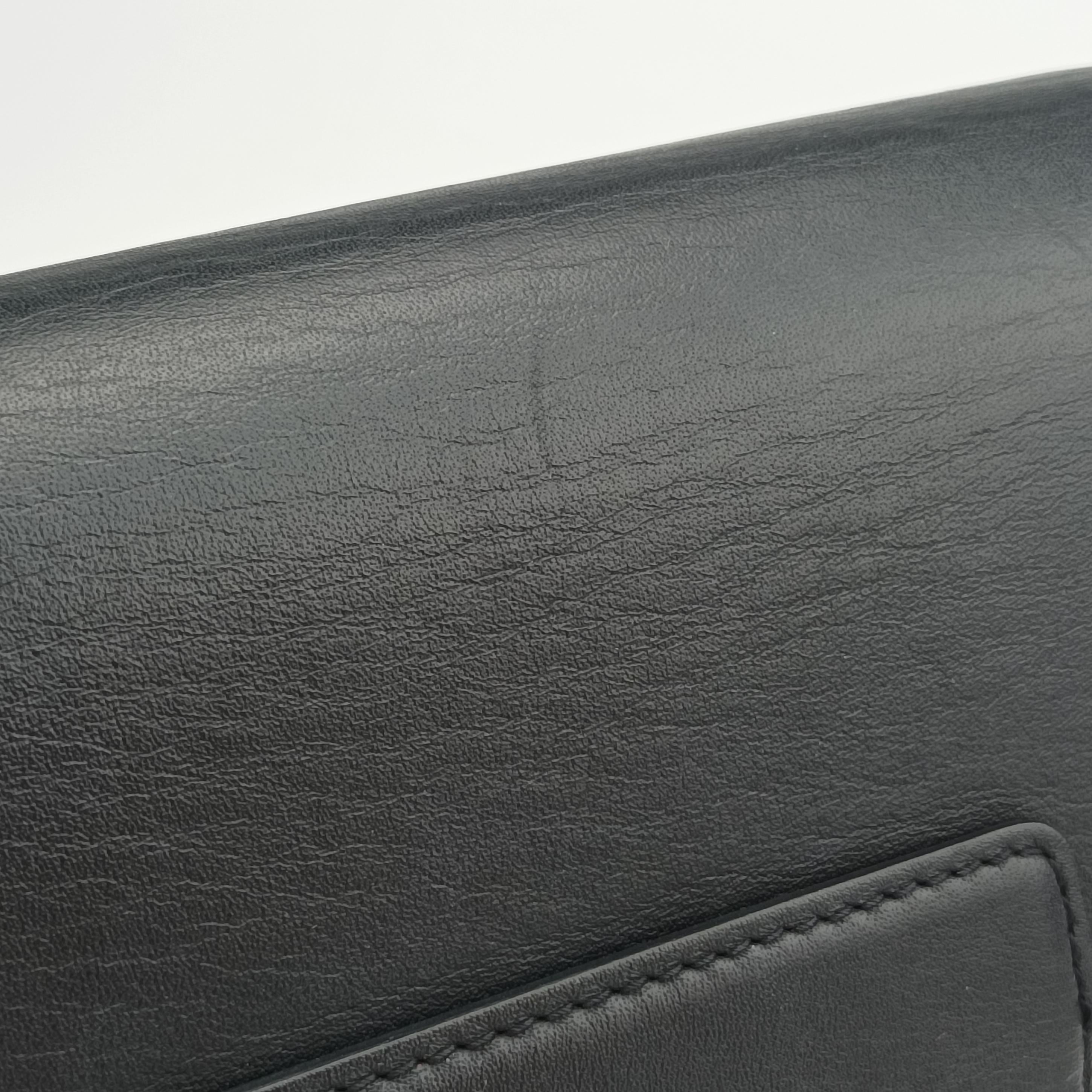 Pre-owned Delvaux Madame Black×Pink Leather  shoulderbag | stylenewstar