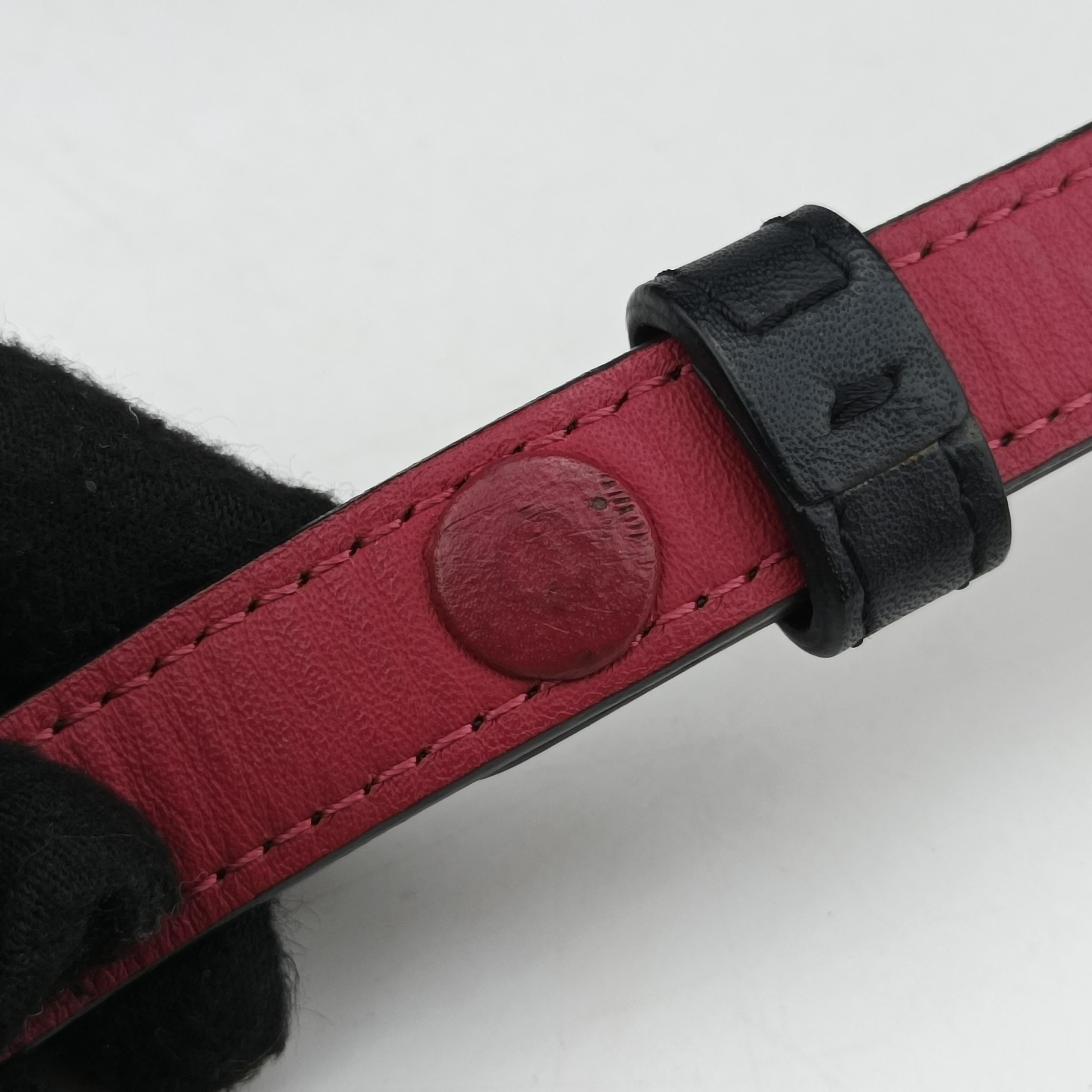Pre-owned Delvaux Madame Black×Pink Leather  shoulderbag | stylenewstar