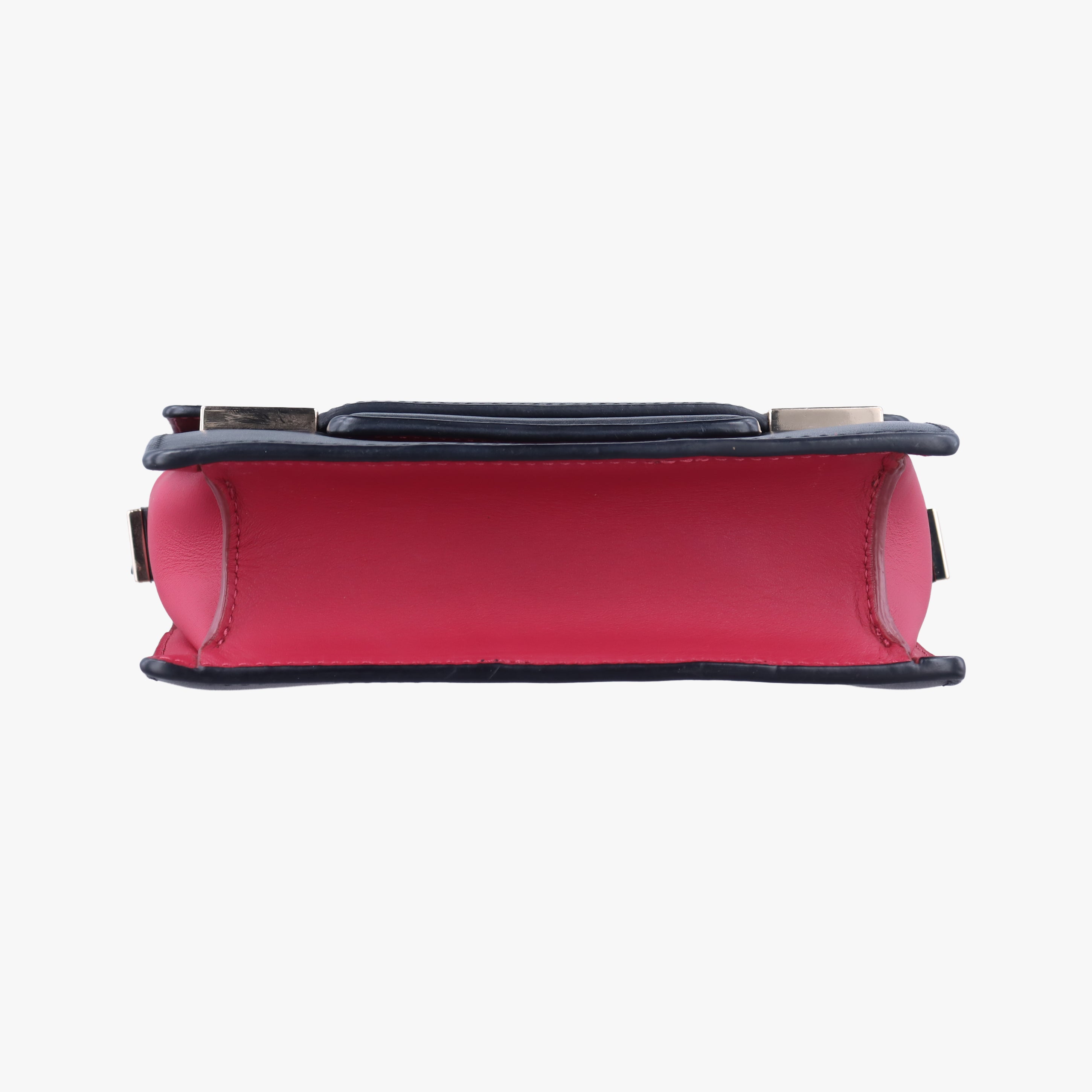 Pre-owned Delvaux Madame Black×Pink Leather  shoulderbag | stylenewstar