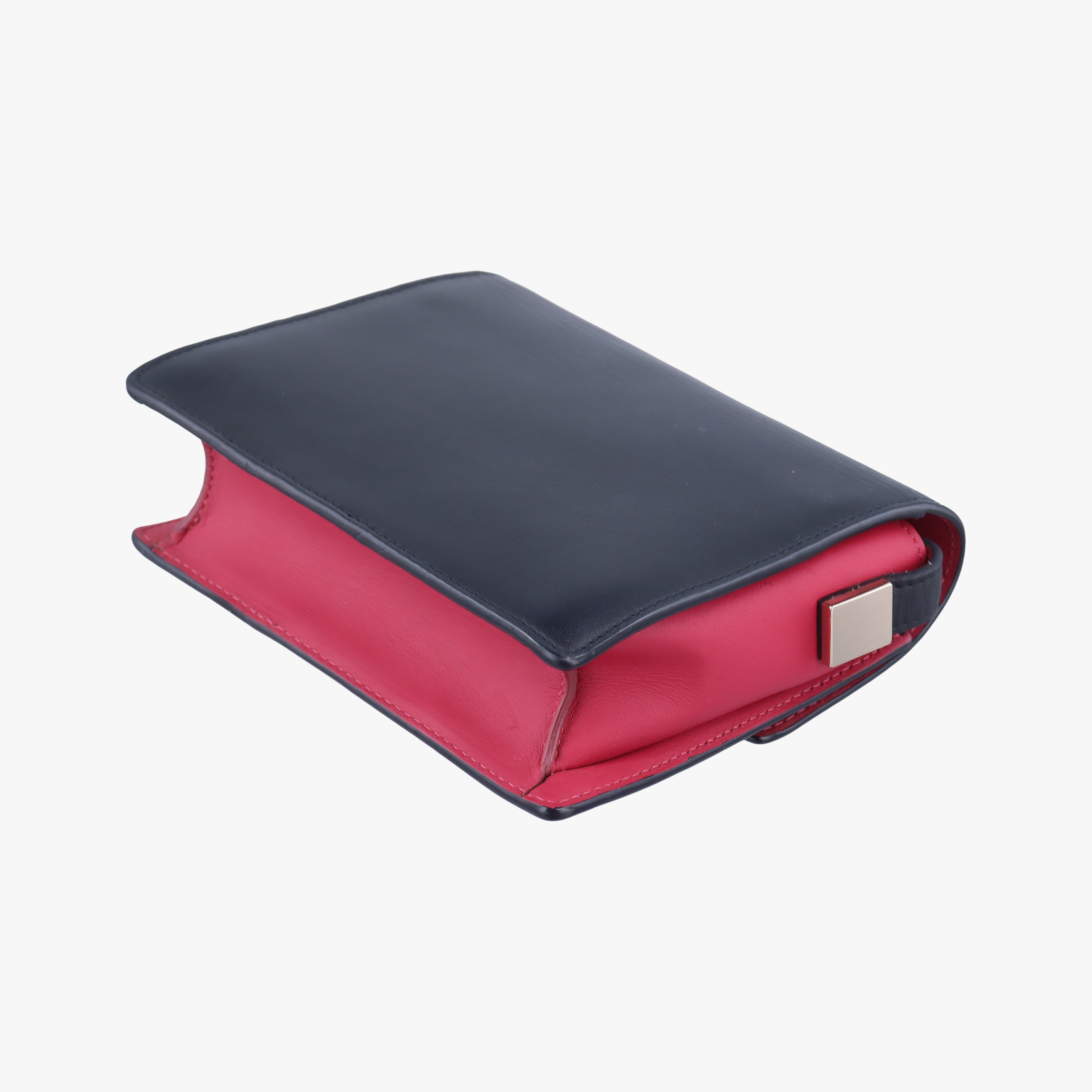 Pre-owned Delvaux Madame Black×Pink Leather  shoulderbag | stylenewstar