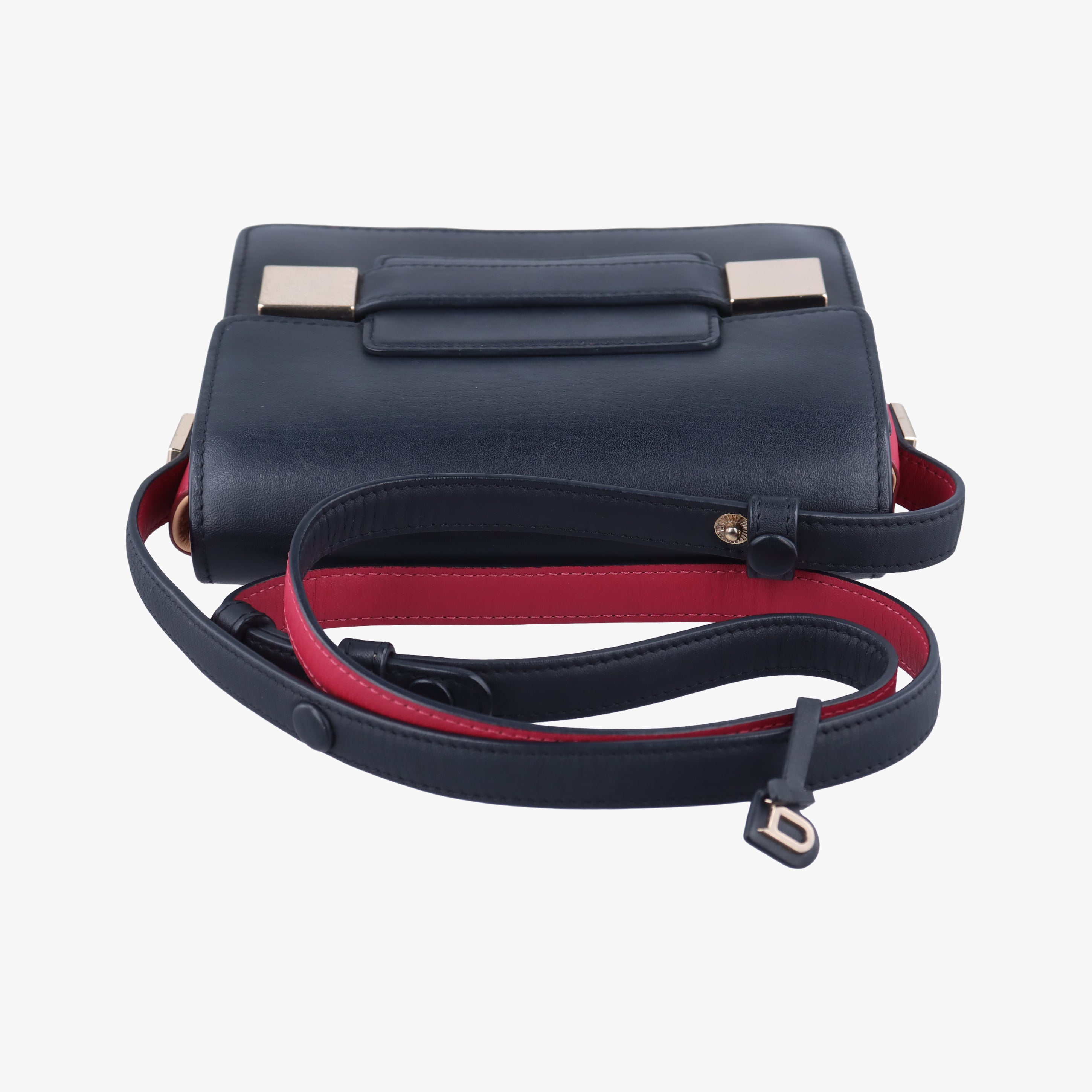 Pre-owned Delvaux Madame Black×Pink Leather  shoulderbag | stylenewstar