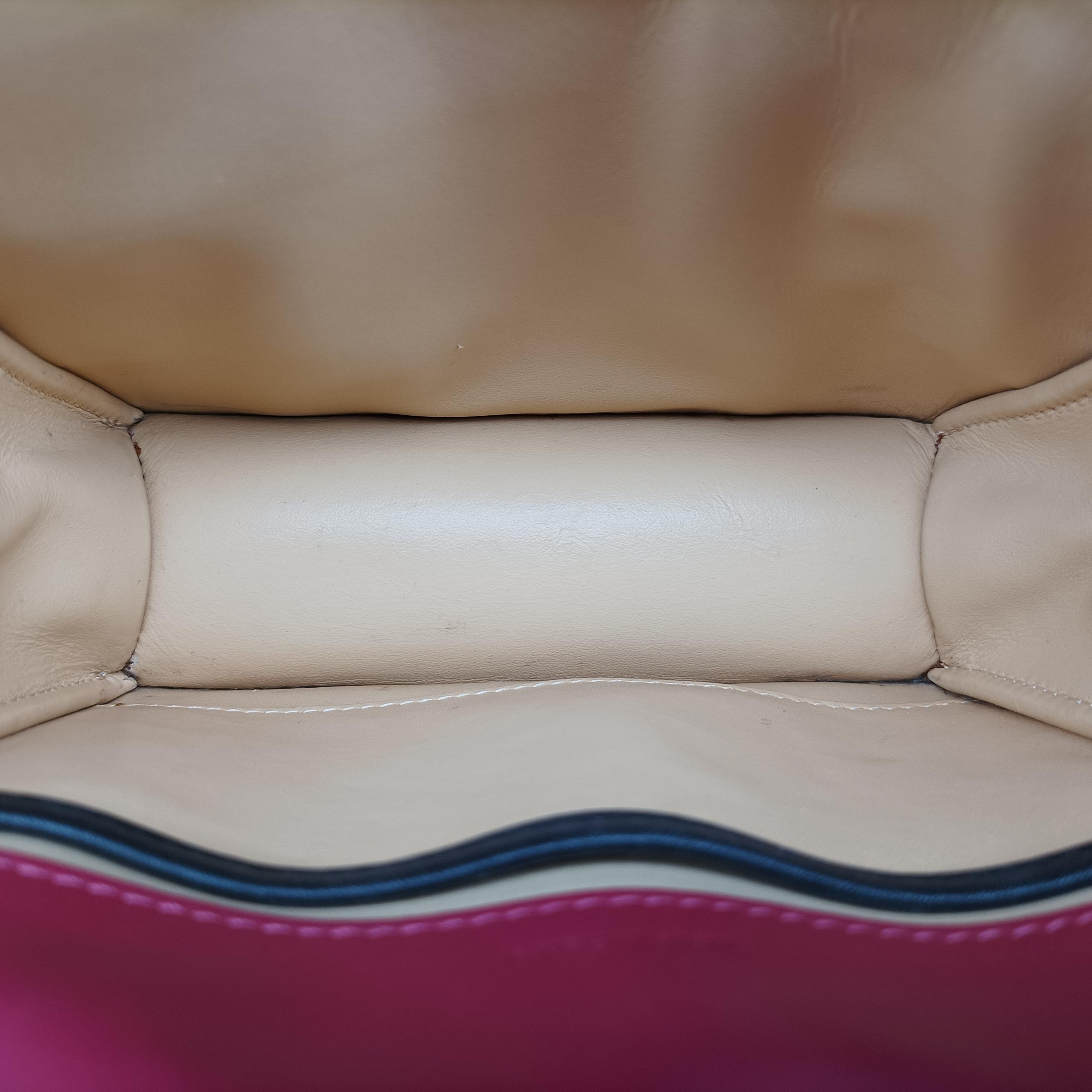 Pre-owned Delvaux Madame Black×Pink Leather  shoulderbag | stylenewstar