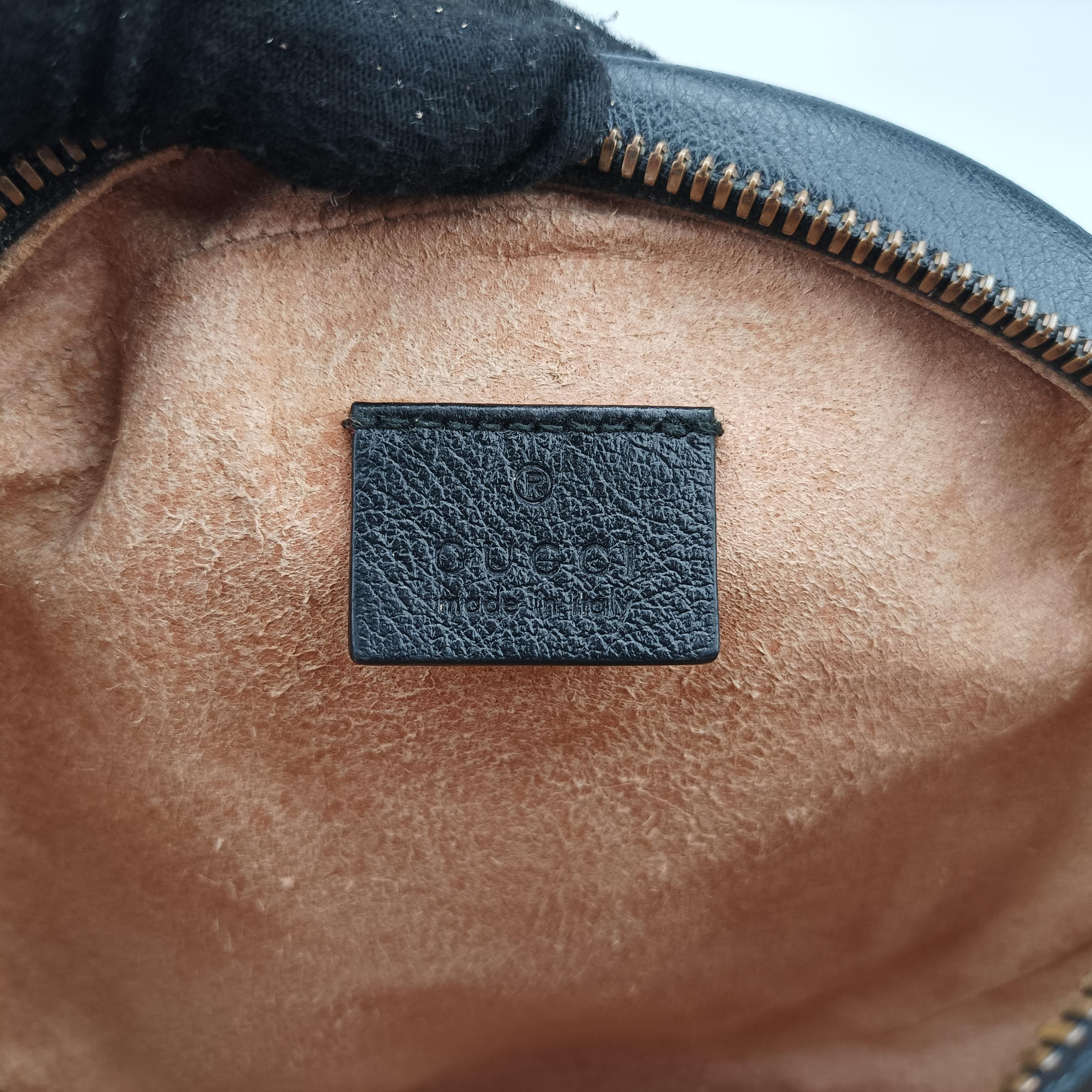 Pre-owned Gucci GG Marmont Black Leather 550154 shoulderbag | stylenewstar