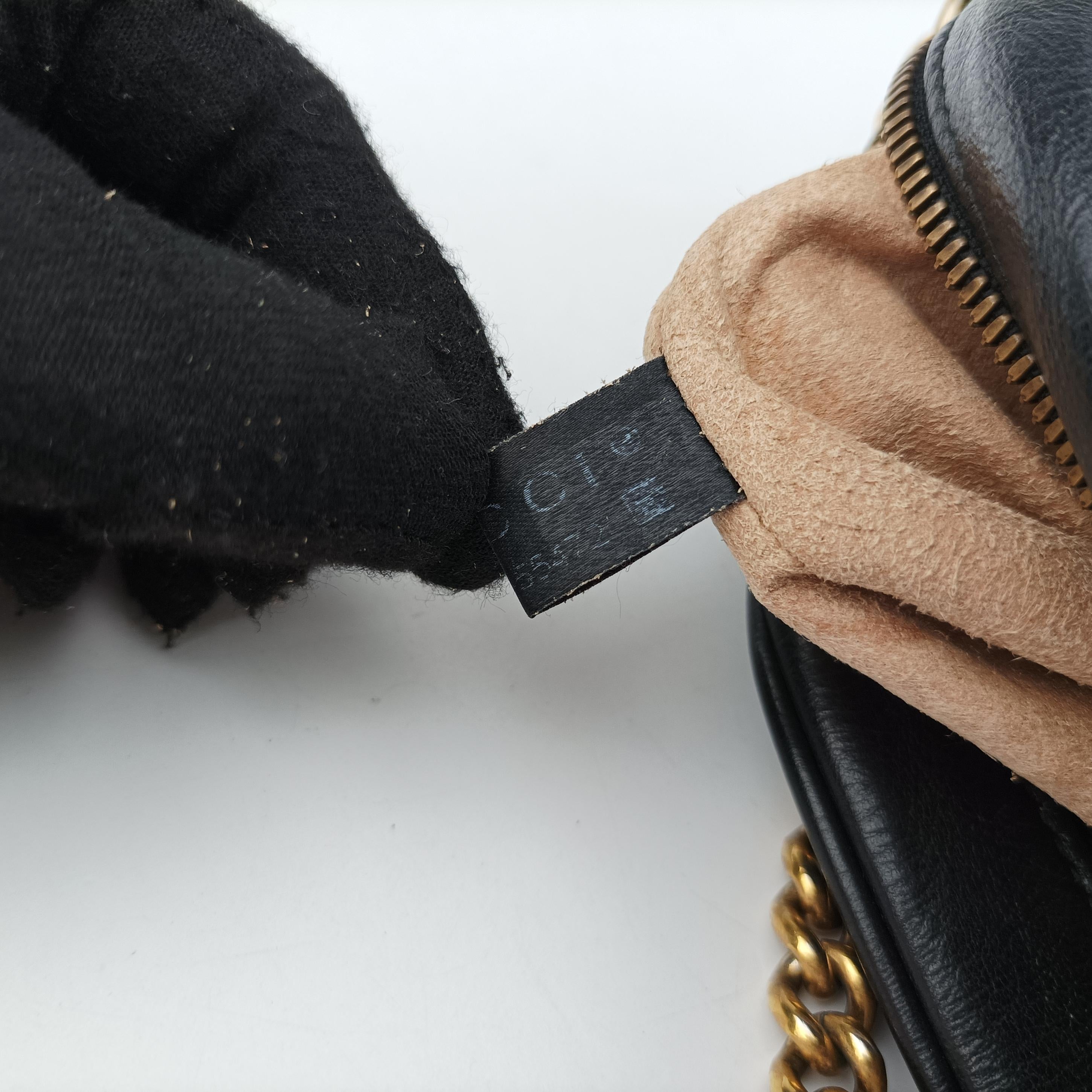 Pre-owned Gucci GG Marmont Black Leather 550154 shoulderbag | stylenewstar