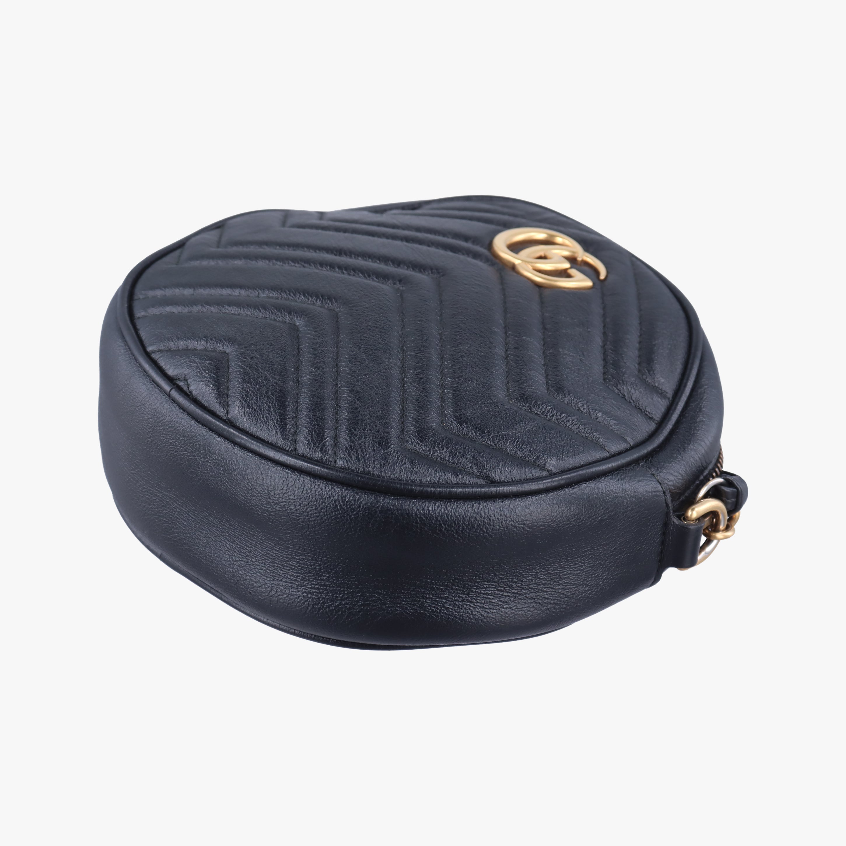 Pre-owned Gucci GG Marmont Black Leather 550154 shoulderbag | stylenewstar