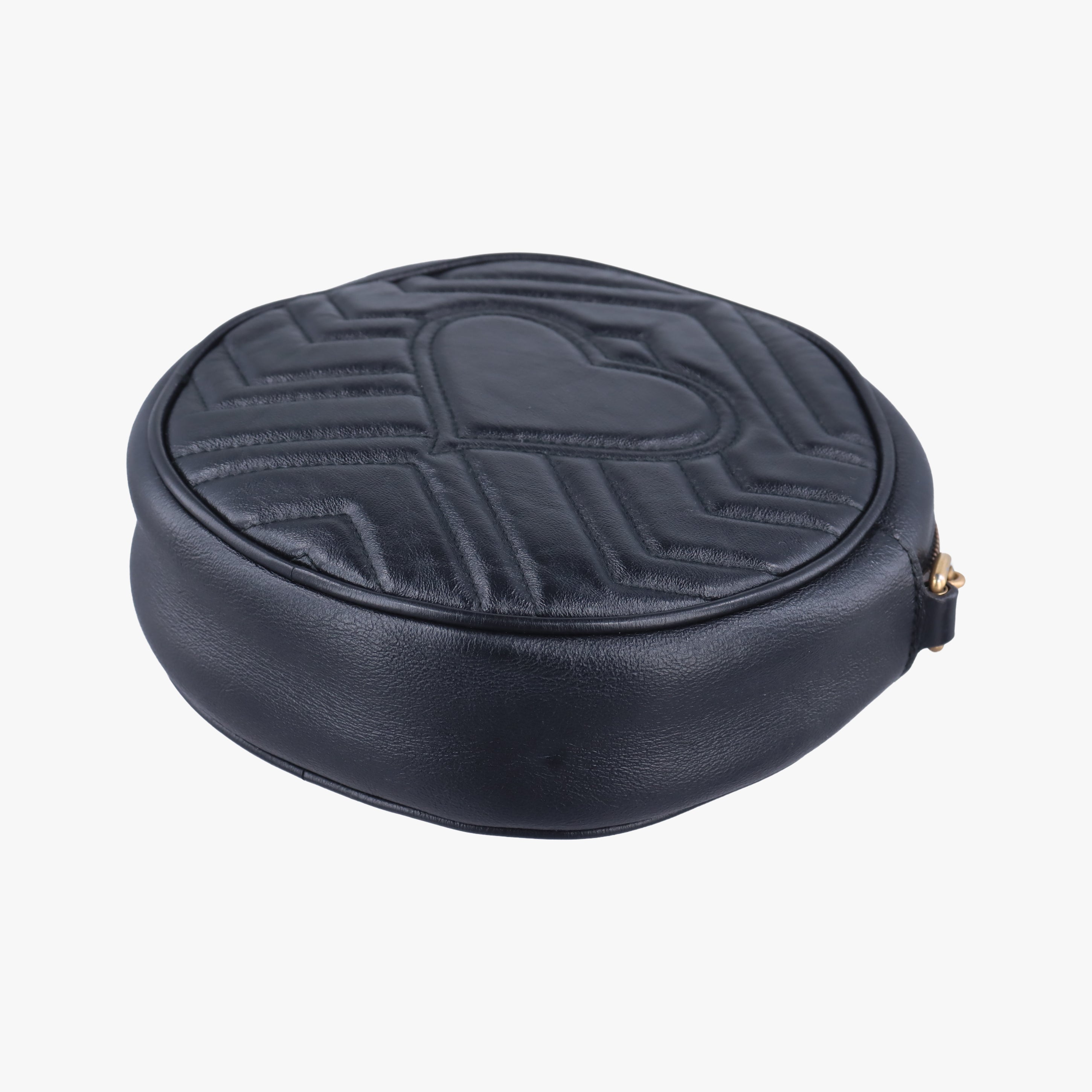 Pre-owned Gucci GG Marmont Black Leather 550154 shoulderbag | stylenewstar