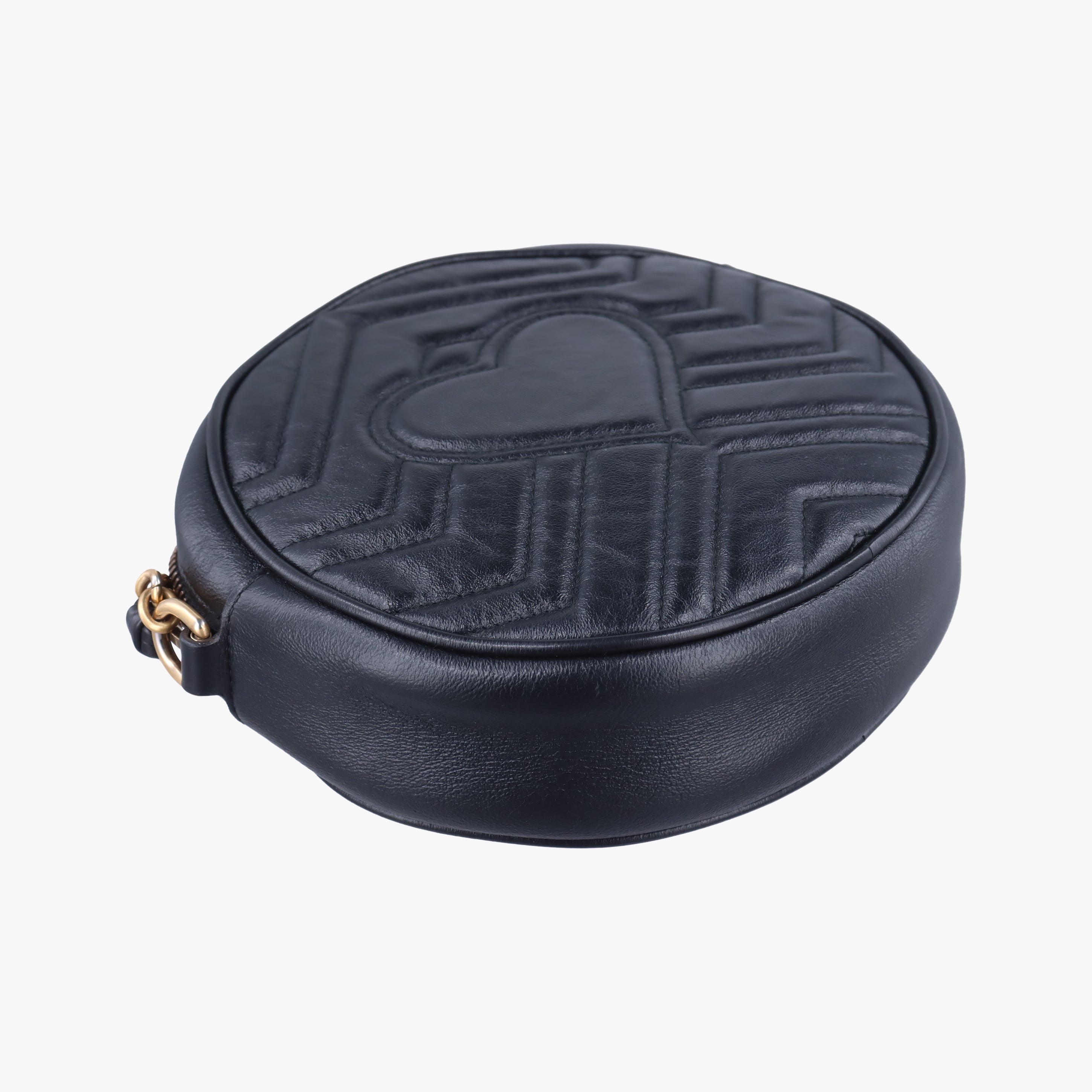 Pre-owned Gucci GG Marmont Black Leather 550154 shoulderbag | stylenewstar