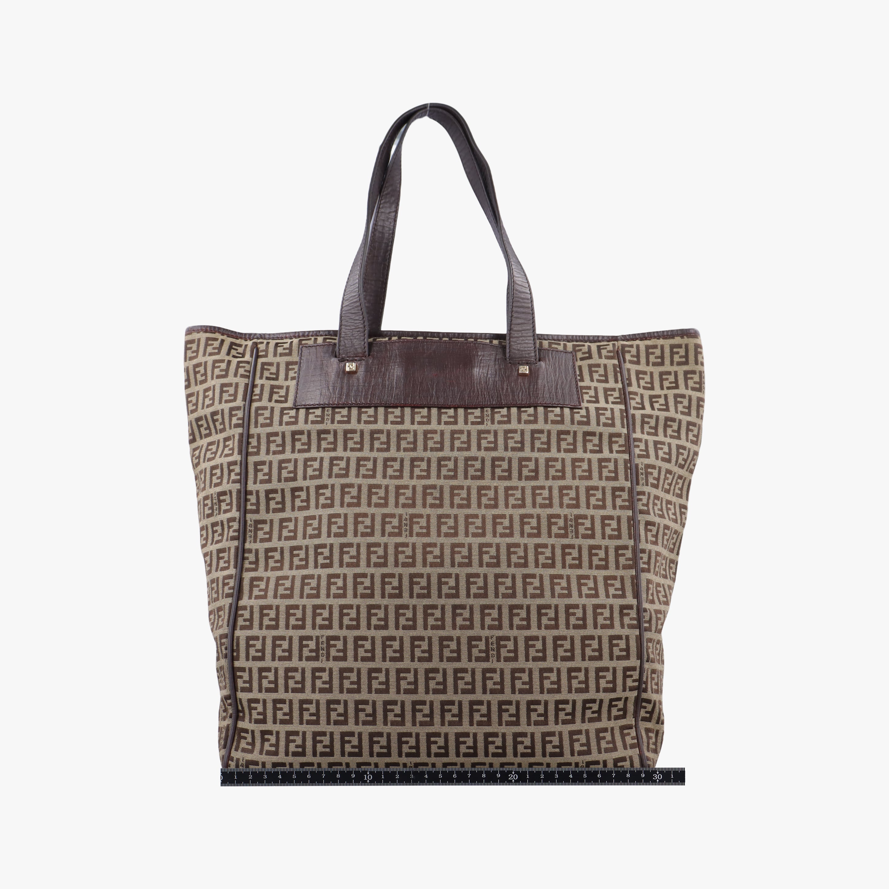 Pre-owned Fendi Zucchino Brown canvas 8BH181 shoulderbag | stylenewstar