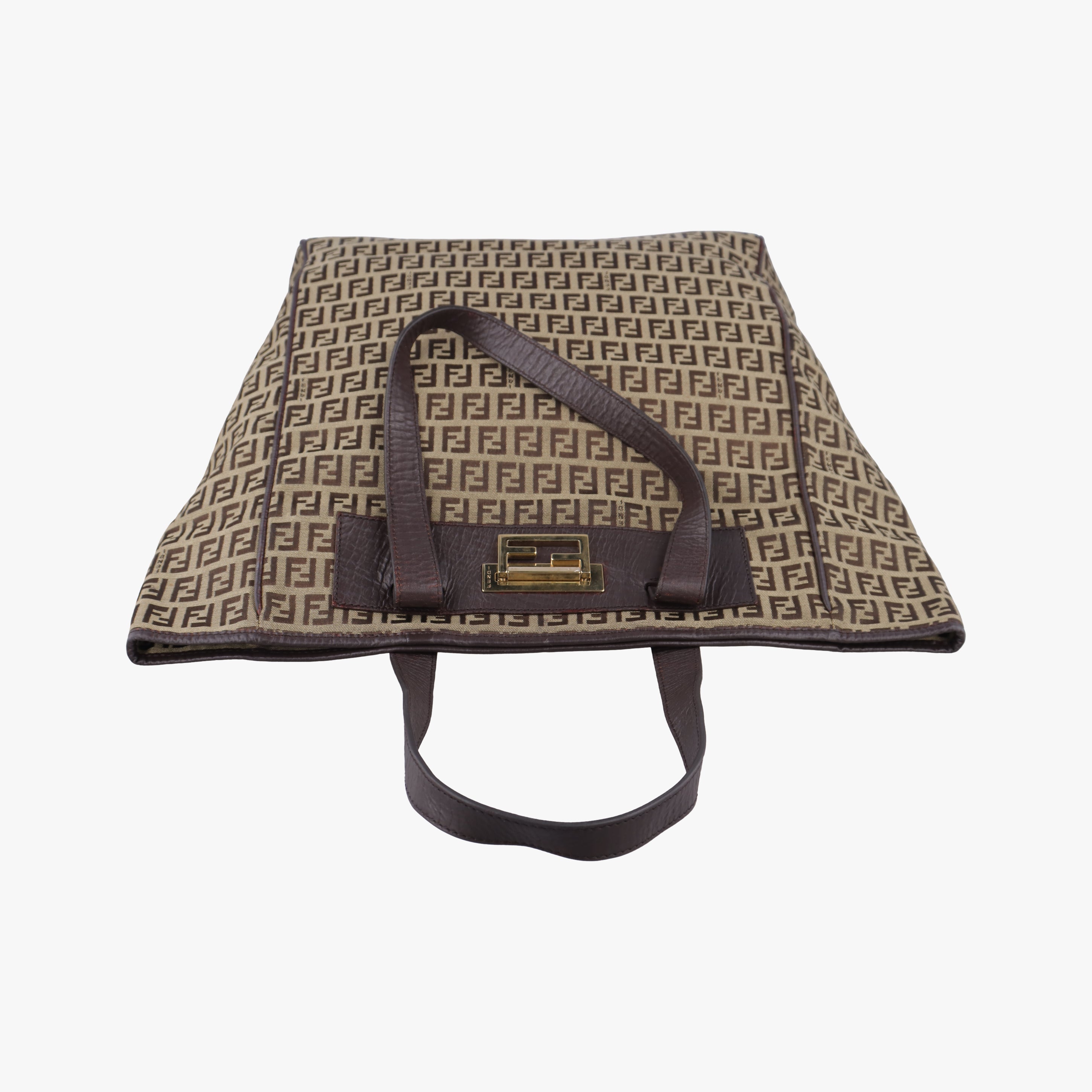 Pre-owned Fendi Zucchino Brown canvas 8BH181 shoulderbag | stylenewstar