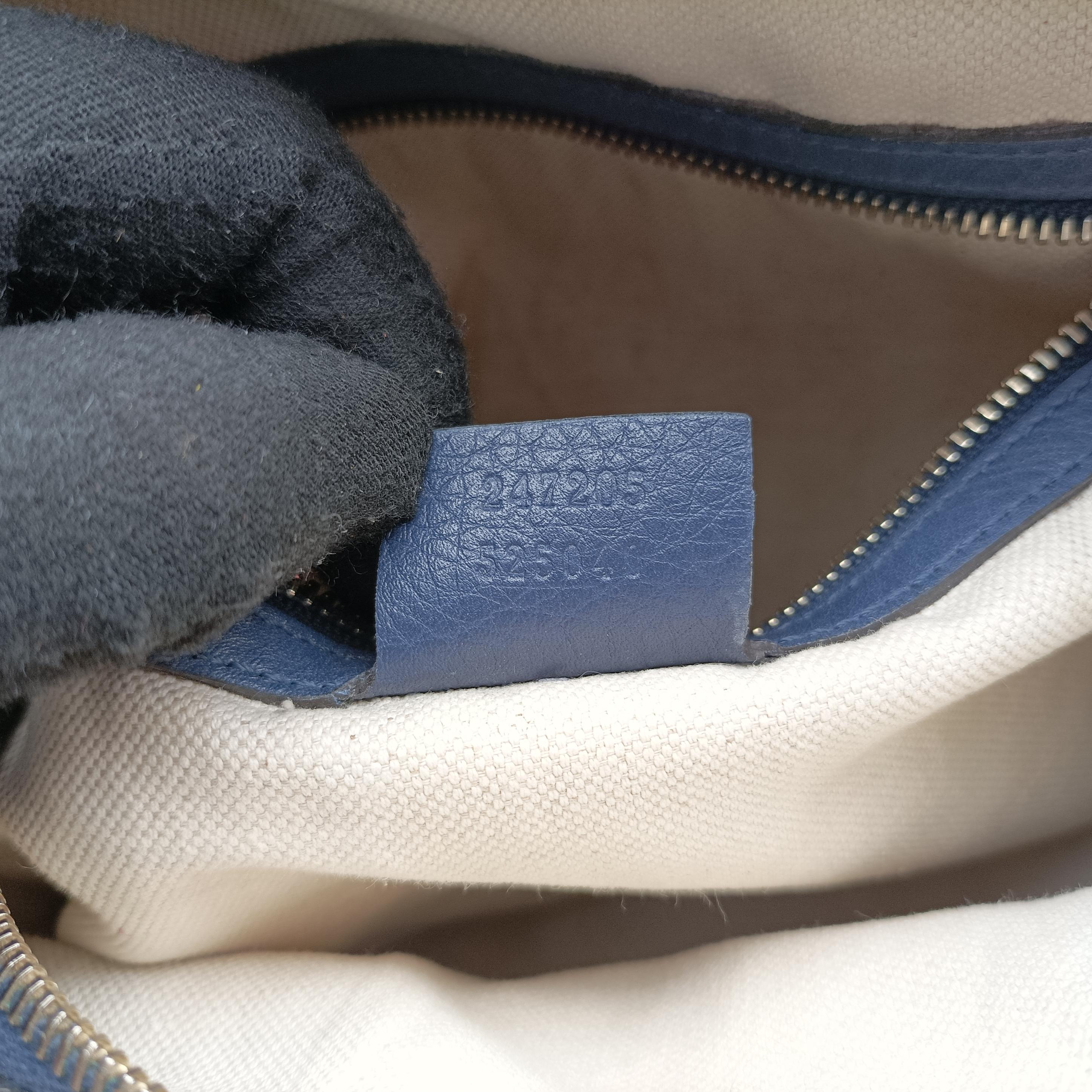 Secondhand Gucci Sherry Line Beige x Blue x Pink canvas×leather 247205 shoulderbag | stylenewstar