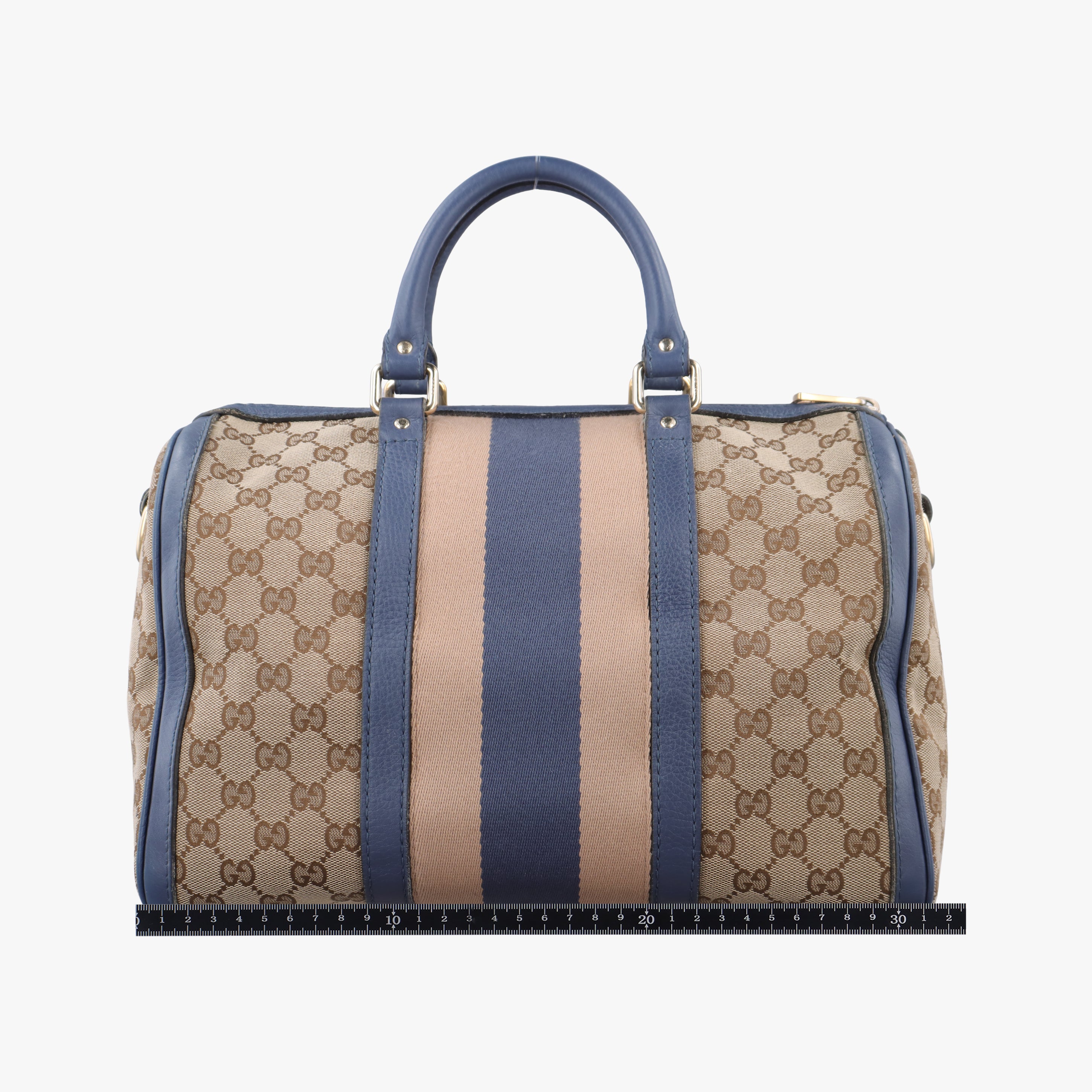 Secondhand Gucci Sherry Line Beige x Blue x Pink canvas×leather 247205 shoulderbag | stylenewstar