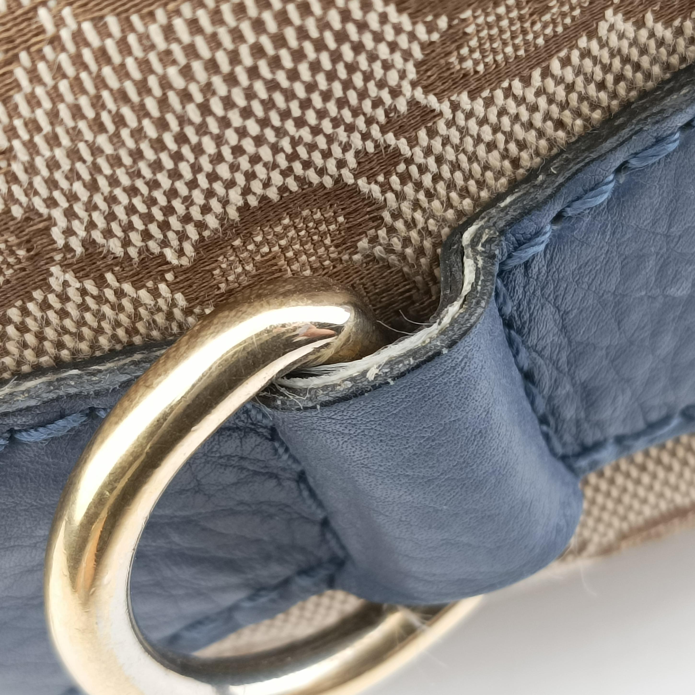 Secondhand Gucci Sherry Line Beige x Blue x Pink canvas×leather 247205 shoulderbag | stylenewstar