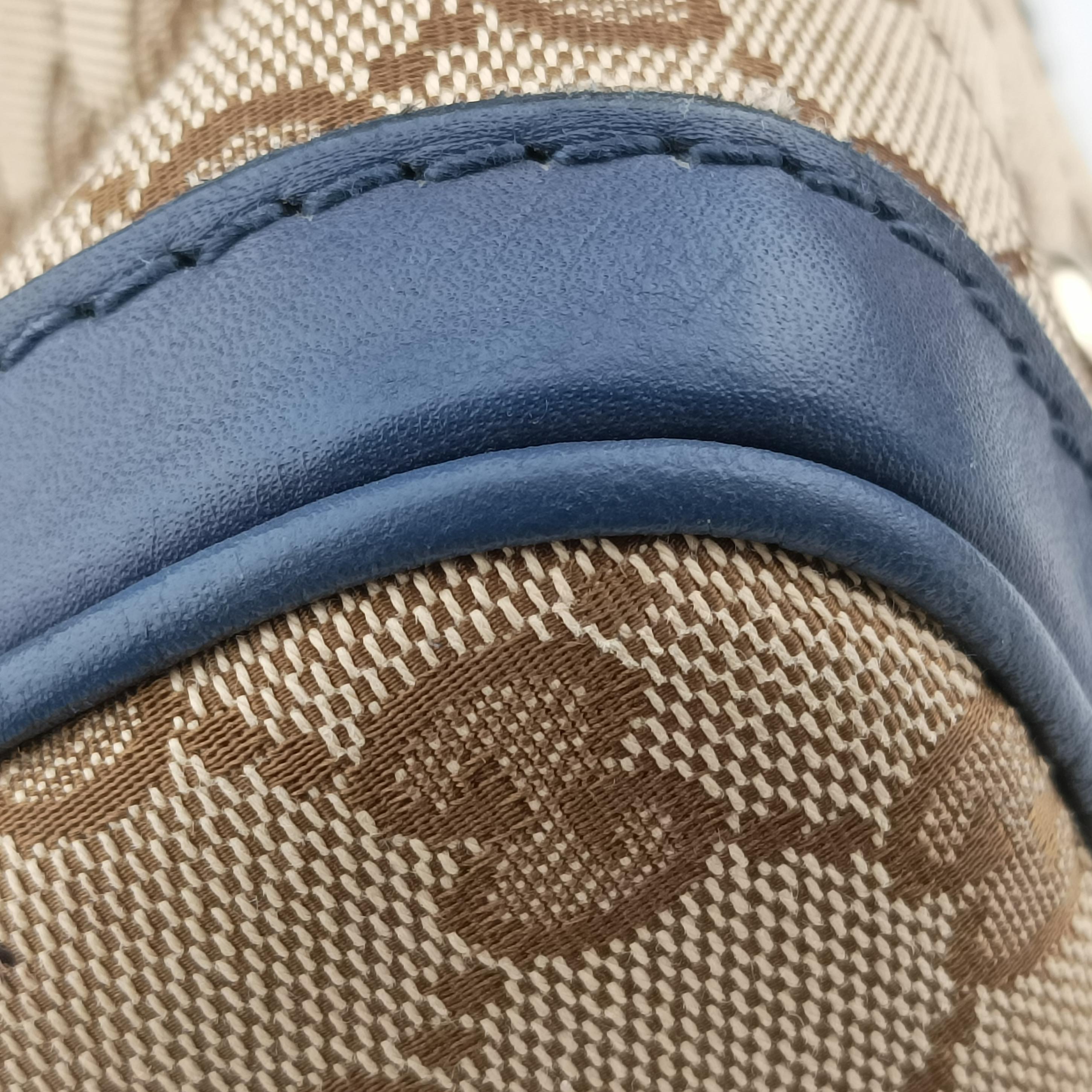 Secondhand Gucci Sherry Line Beige x Blue x Pink canvas×leather 247205 shoulderbag | stylenewstar