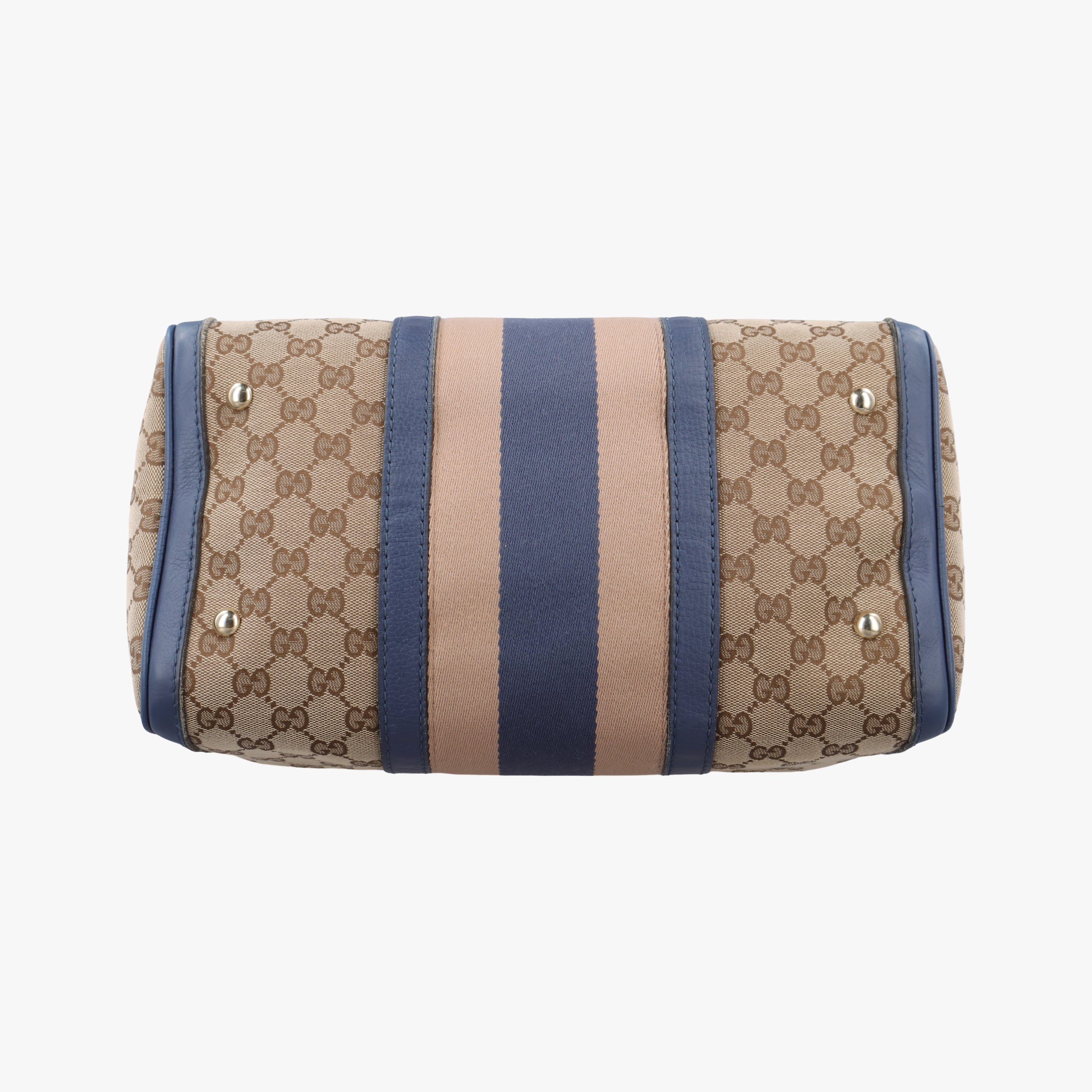Secondhand Gucci Sherry Line Beige x Blue x Pink canvas×leather 247205 shoulderbag | stylenewstar