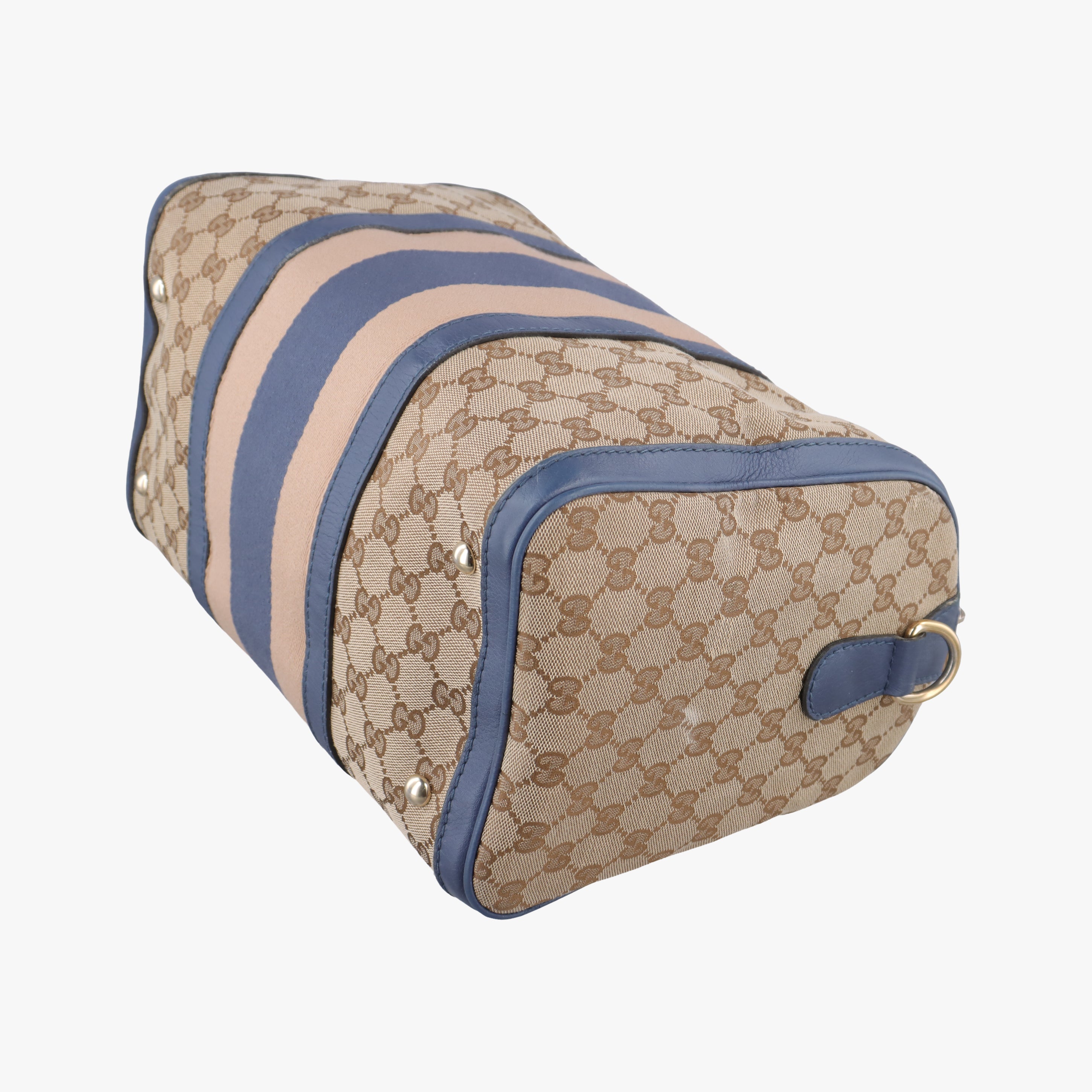 Secondhand Gucci Sherry Line Beige x Blue x Pink canvas×leather 247205 shoulderbag | stylenewstar