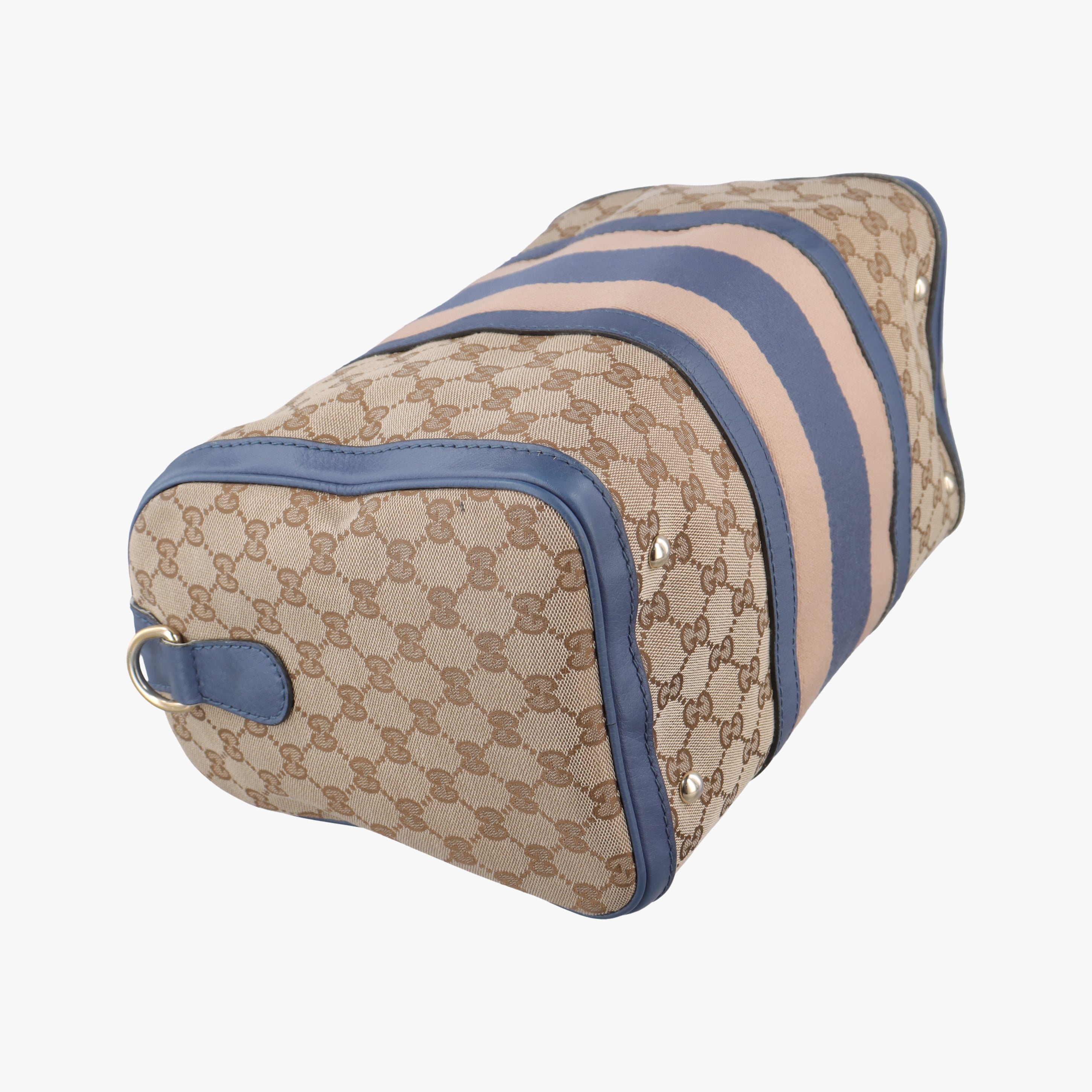 Secondhand Gucci Sherry Line Beige x Blue x Pink canvas×leather 247205 shoulderbag | stylenewstar