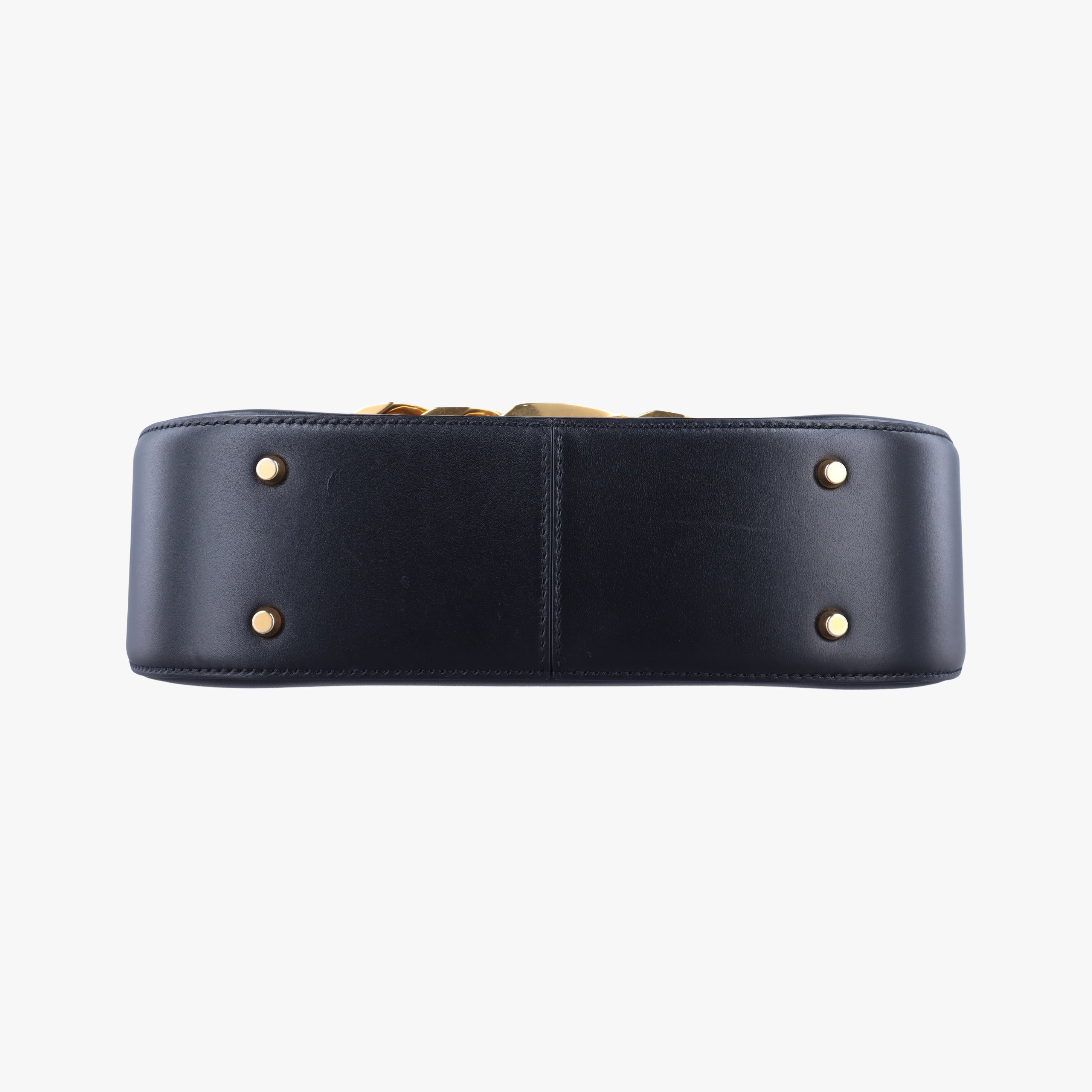 Pre-owned Valentino VLogo Black Leather  shoulderbag | stylenewstar