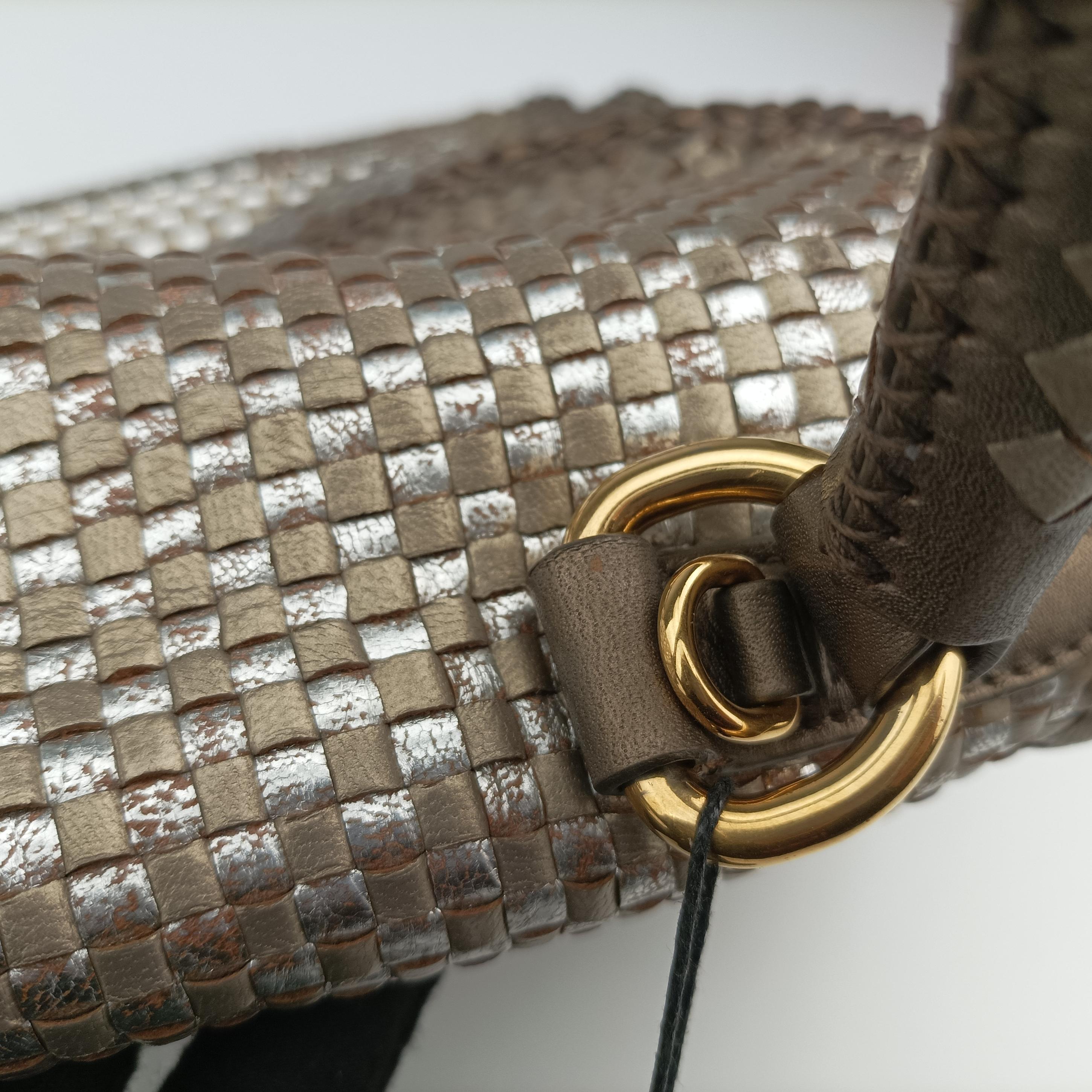 Vintage Prada Madras Golden leather  shoulderbag | stylenewstar