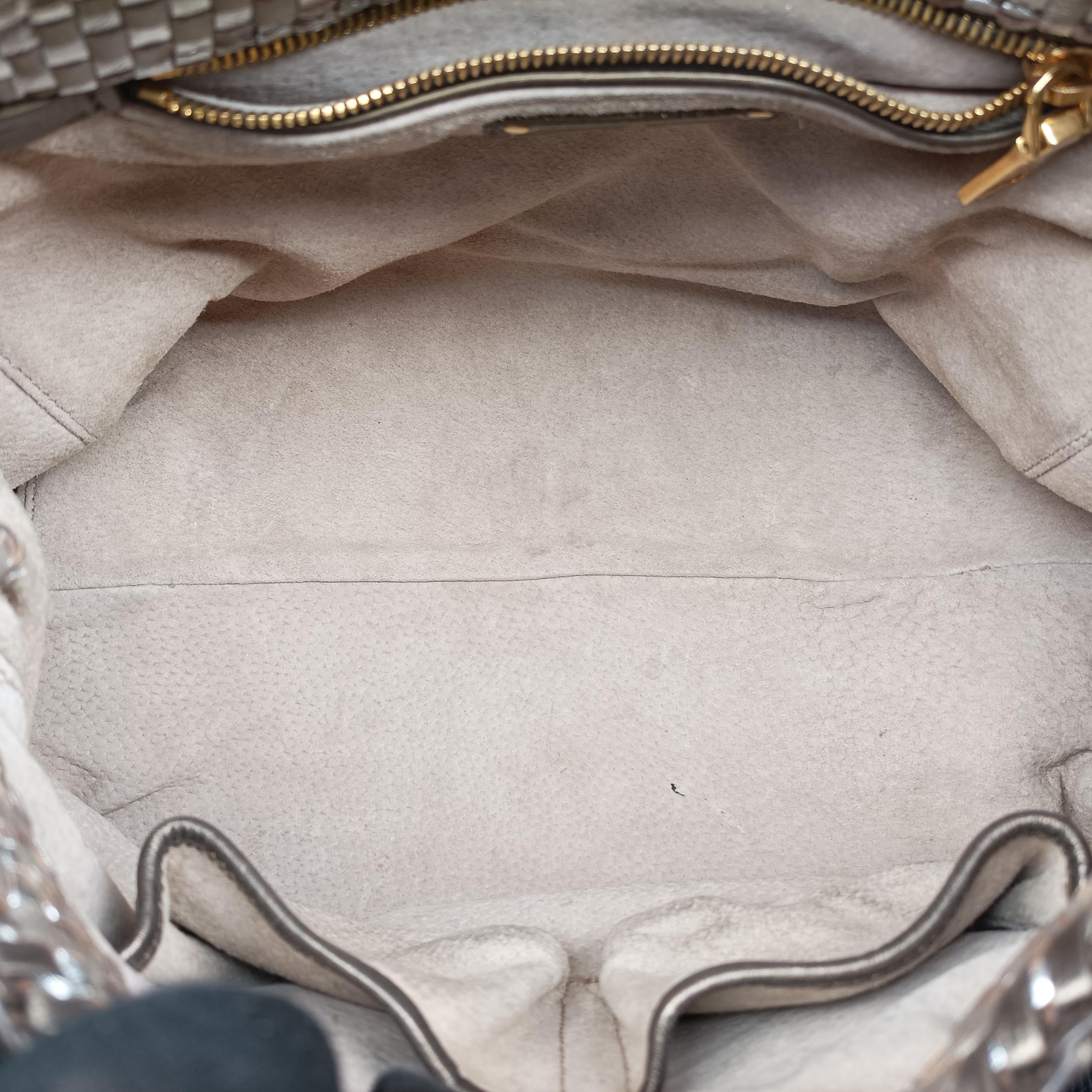 Vintage Prada Madras Golden leather  shoulderbag | stylenewstar