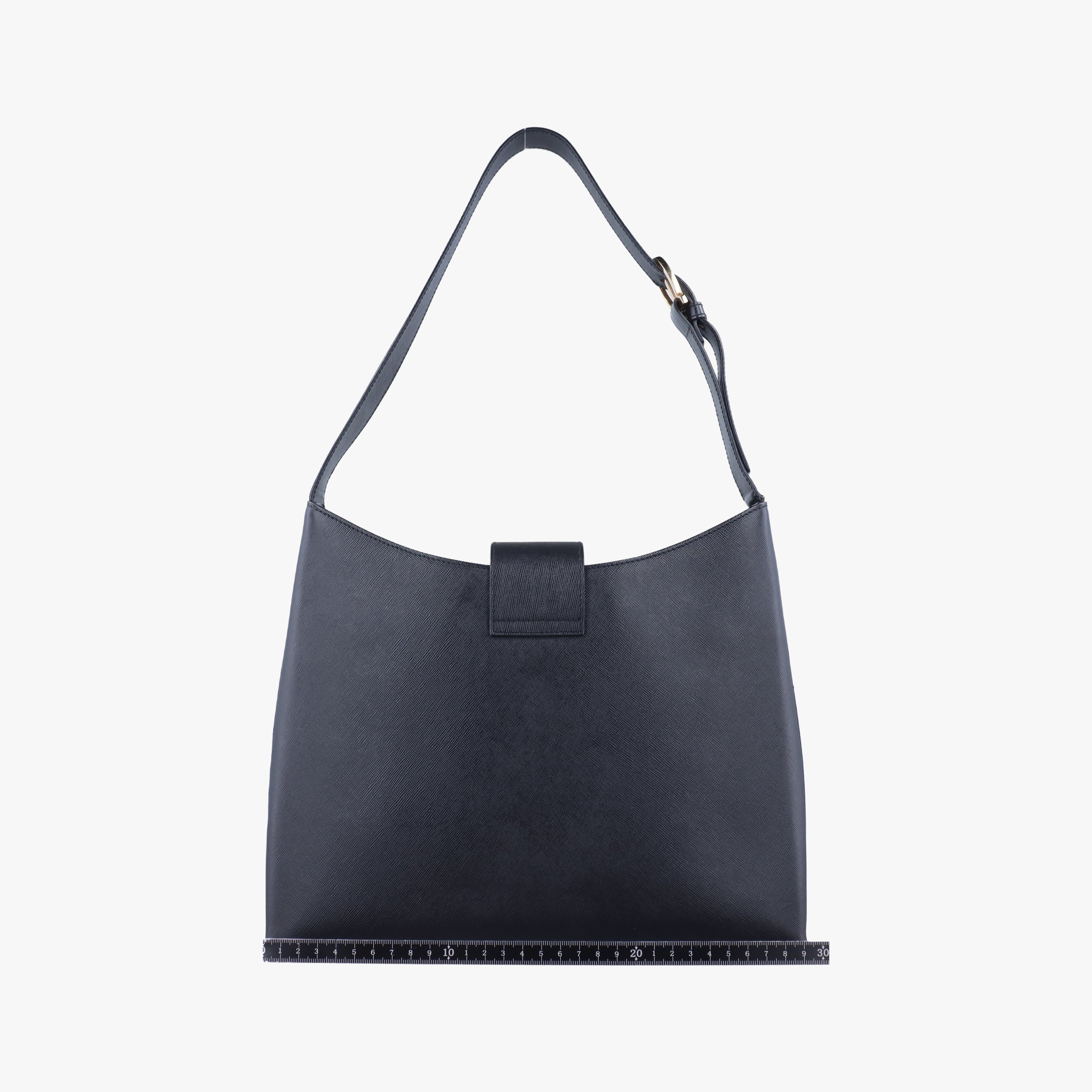 Vintage Ferragamo Gancini Black Leather  shoulderbag | stylenewstar