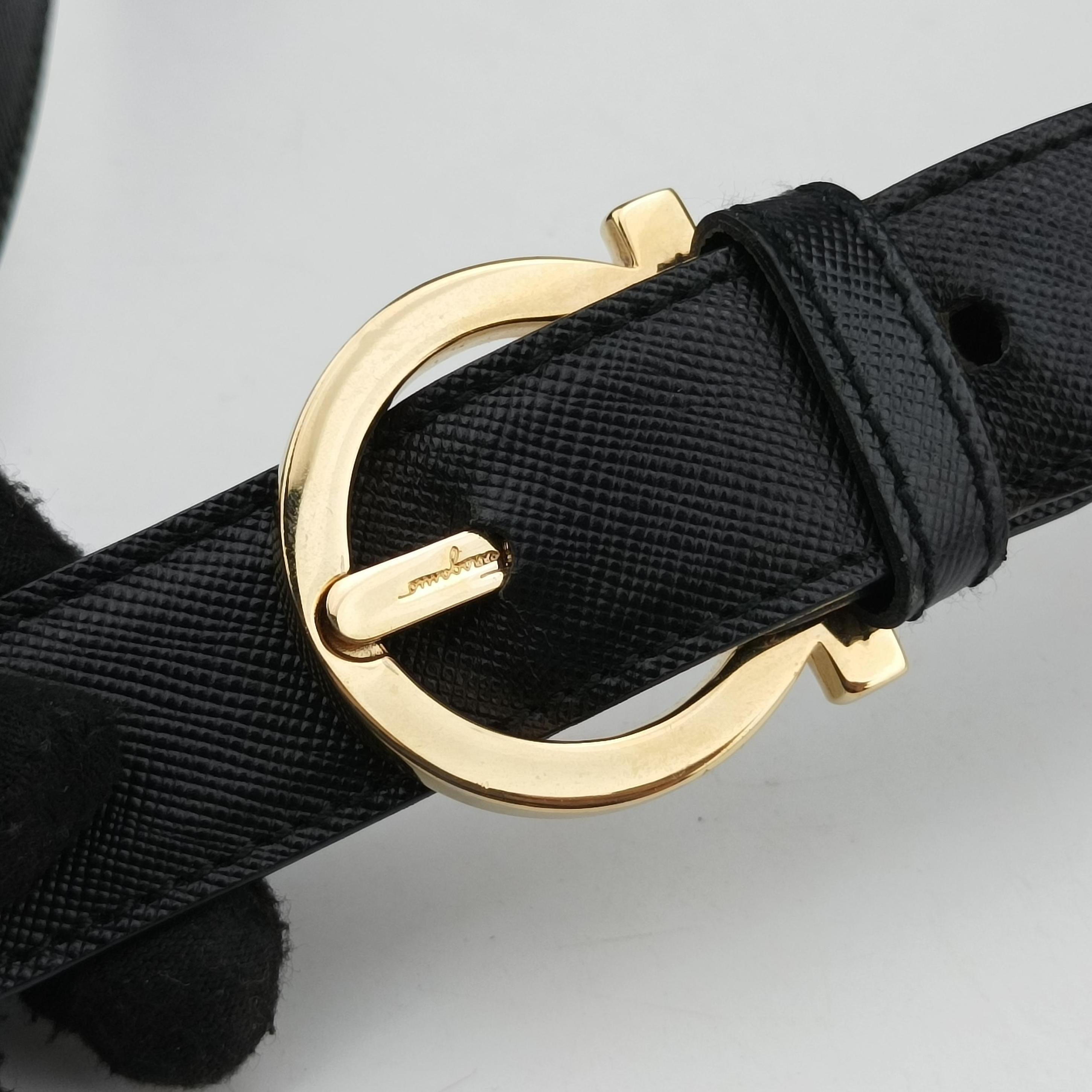 Vintage Ferragamo Gancini Black Leather  shoulderbag | stylenewstar