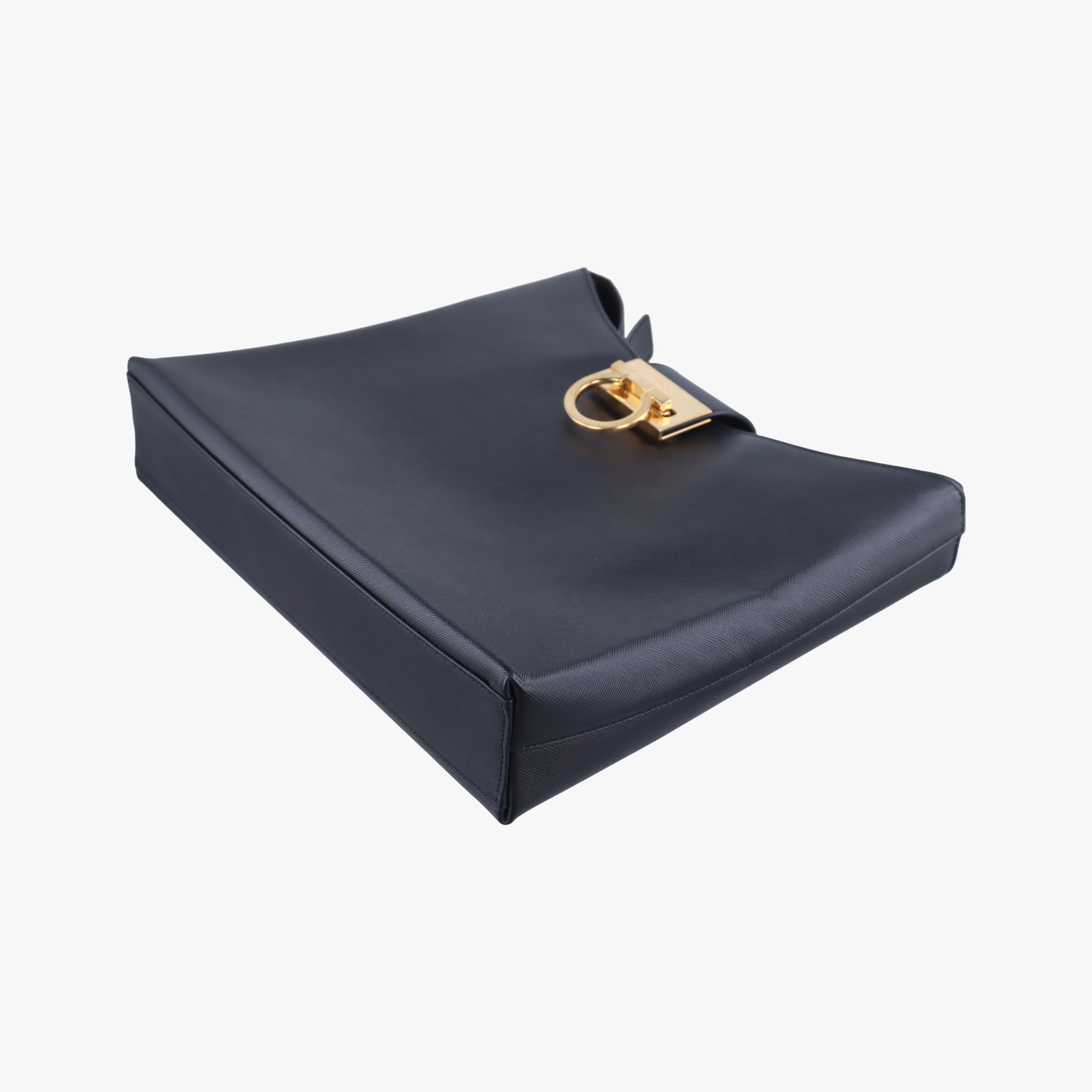 Vintage Ferragamo Gancini Black Leather  shoulderbag | stylenewstar
