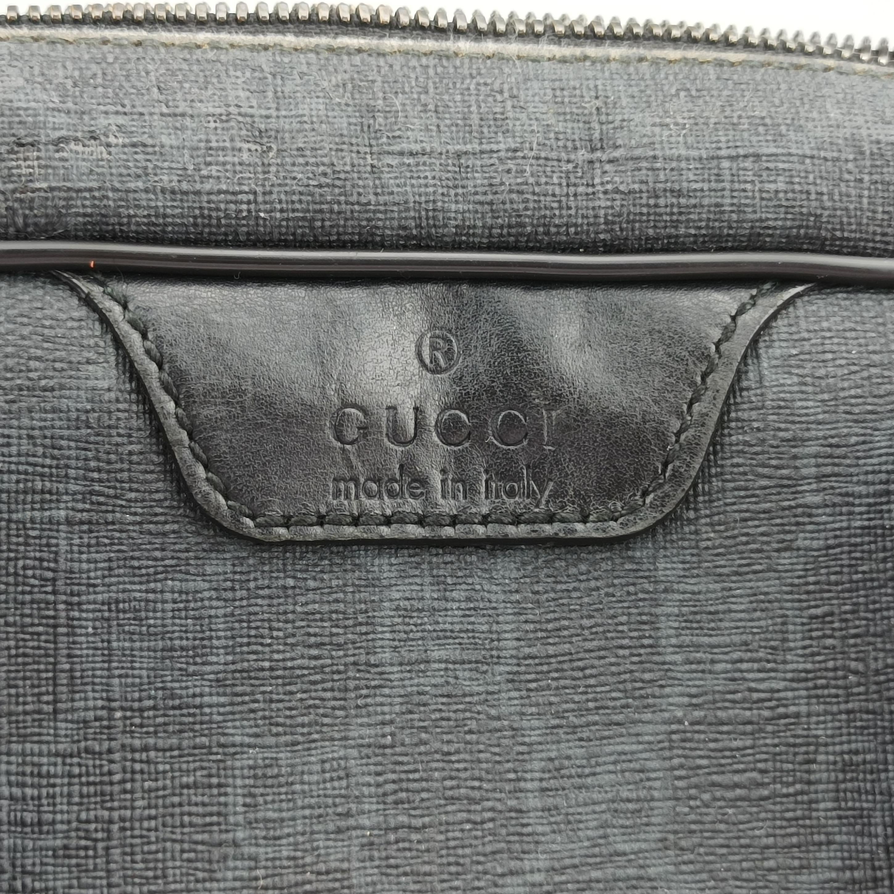 Vintage Gucci GG Plus GG Supreme Black PVC coated canvas 368557 handbag | stylenewstar