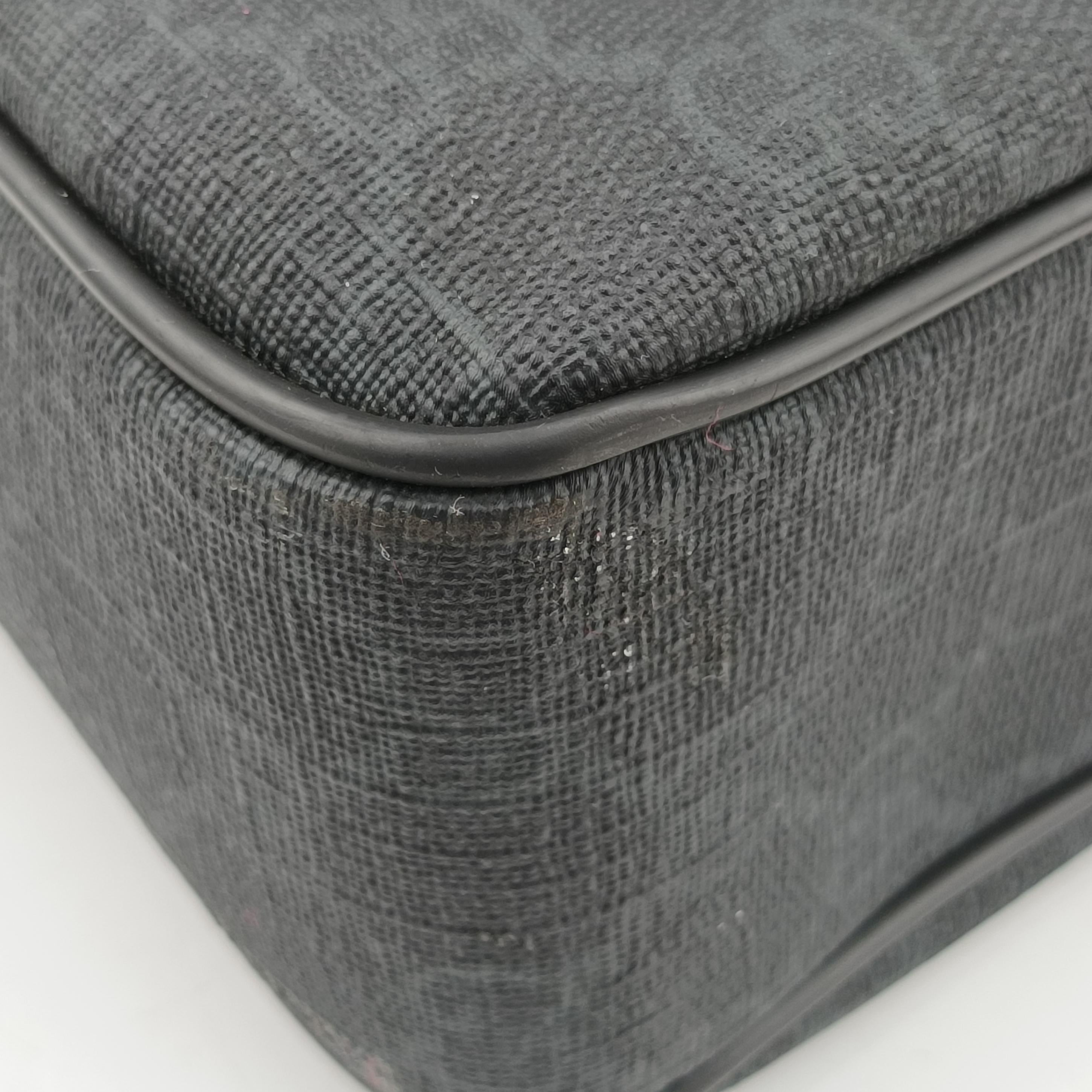 Vintage Gucci GG Plus GG Supreme Black PVC coated canvas 368557 handbag | stylenewstar