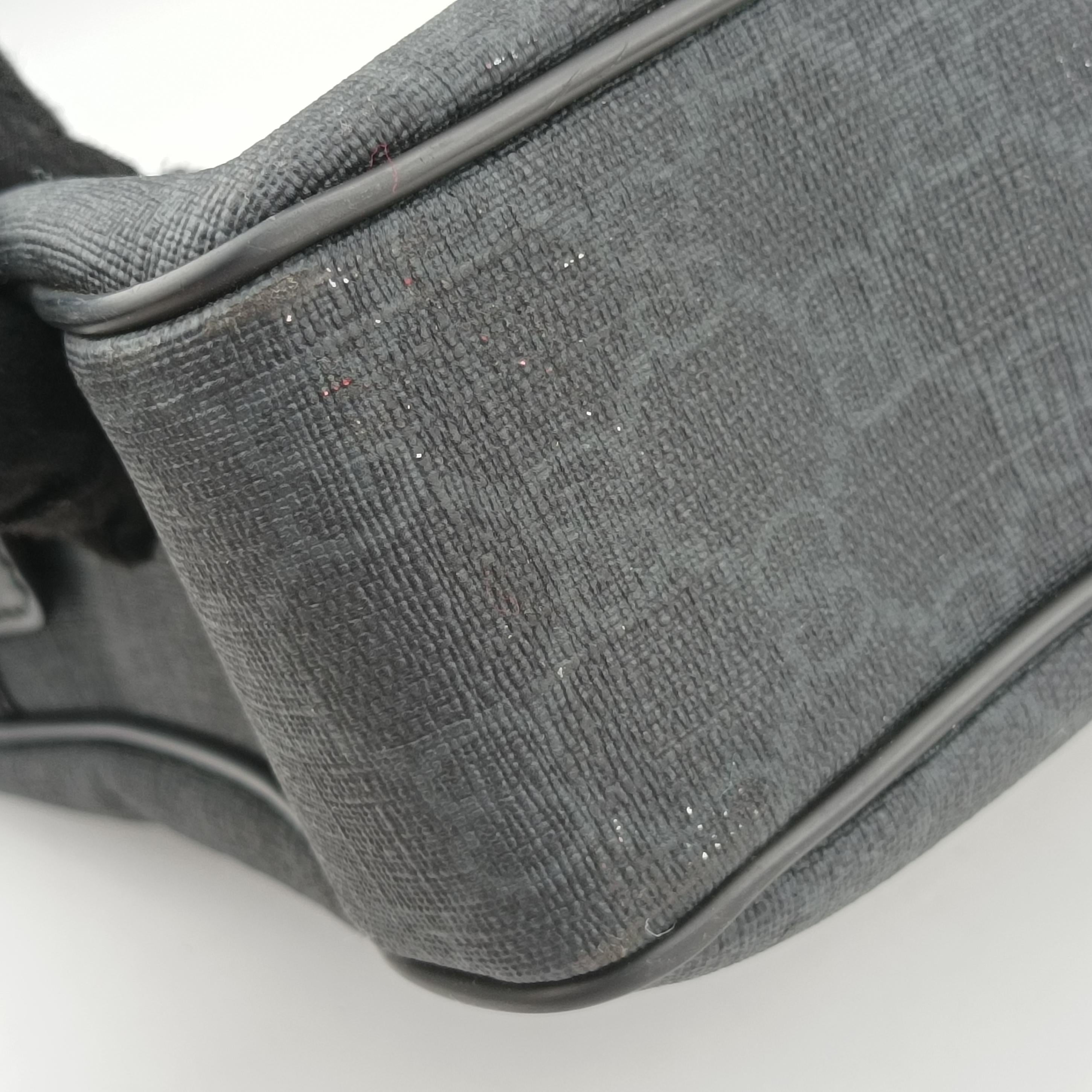 Vintage Gucci GG Plus GG Supreme Black PVC coated canvas 368557 handbag | stylenewstar