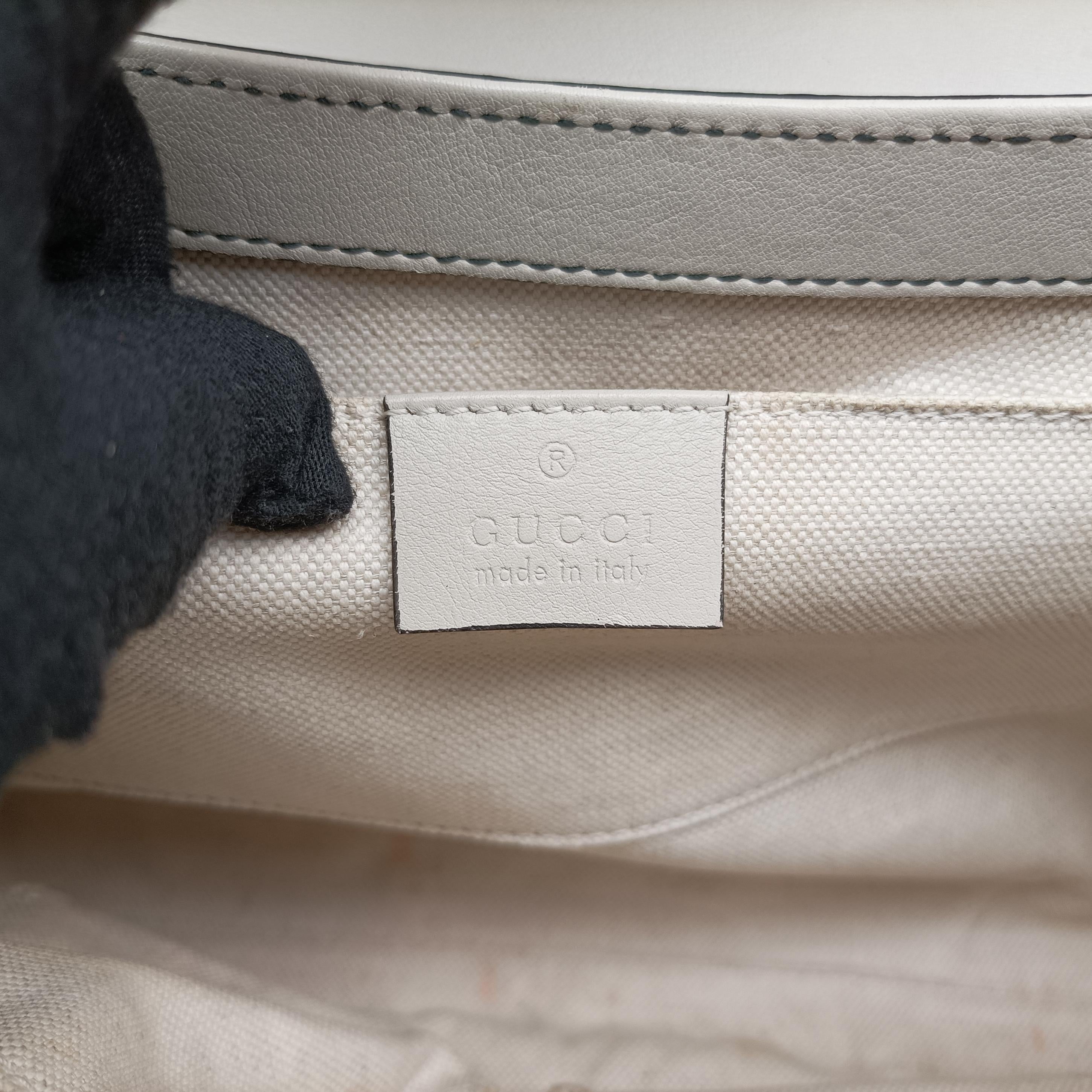 Pre-owned Gucci Emily White Leather 295402 shoulderbag | stylenewstar