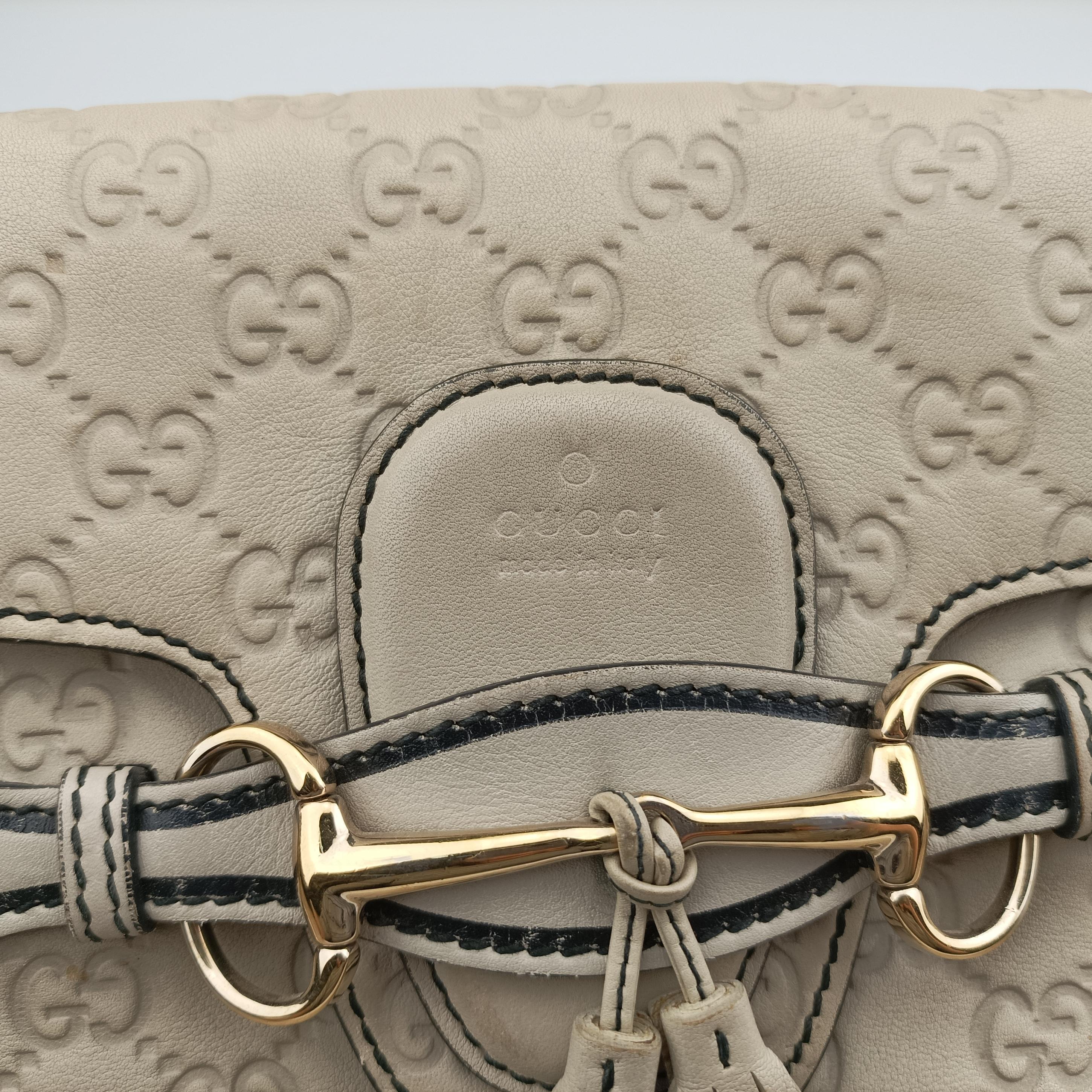 Pre-owned Gucci Emily White Leather 295402 shoulderbag | stylenewstar