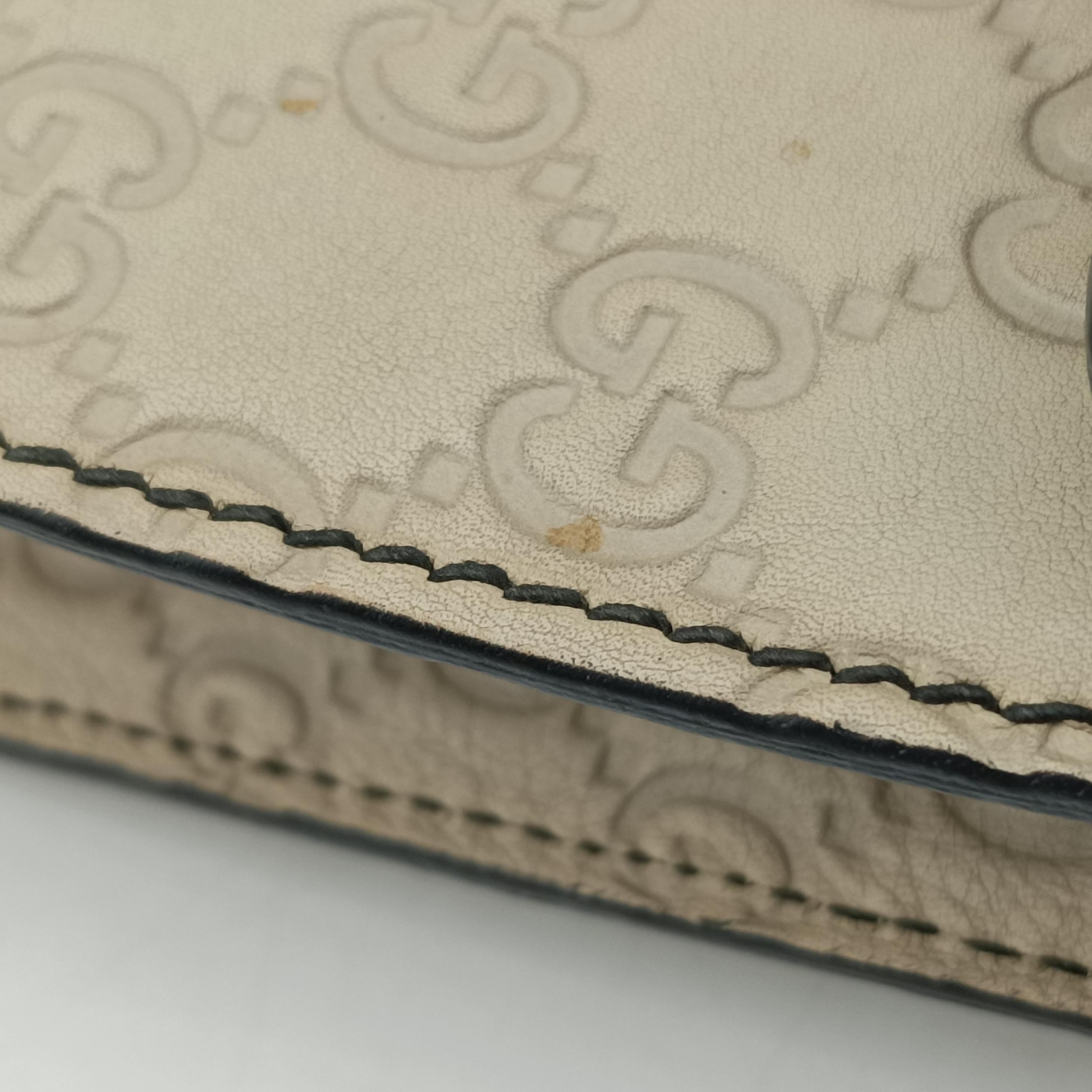 Pre-owned Gucci Emily White Leather 295402 shoulderbag | stylenewstar