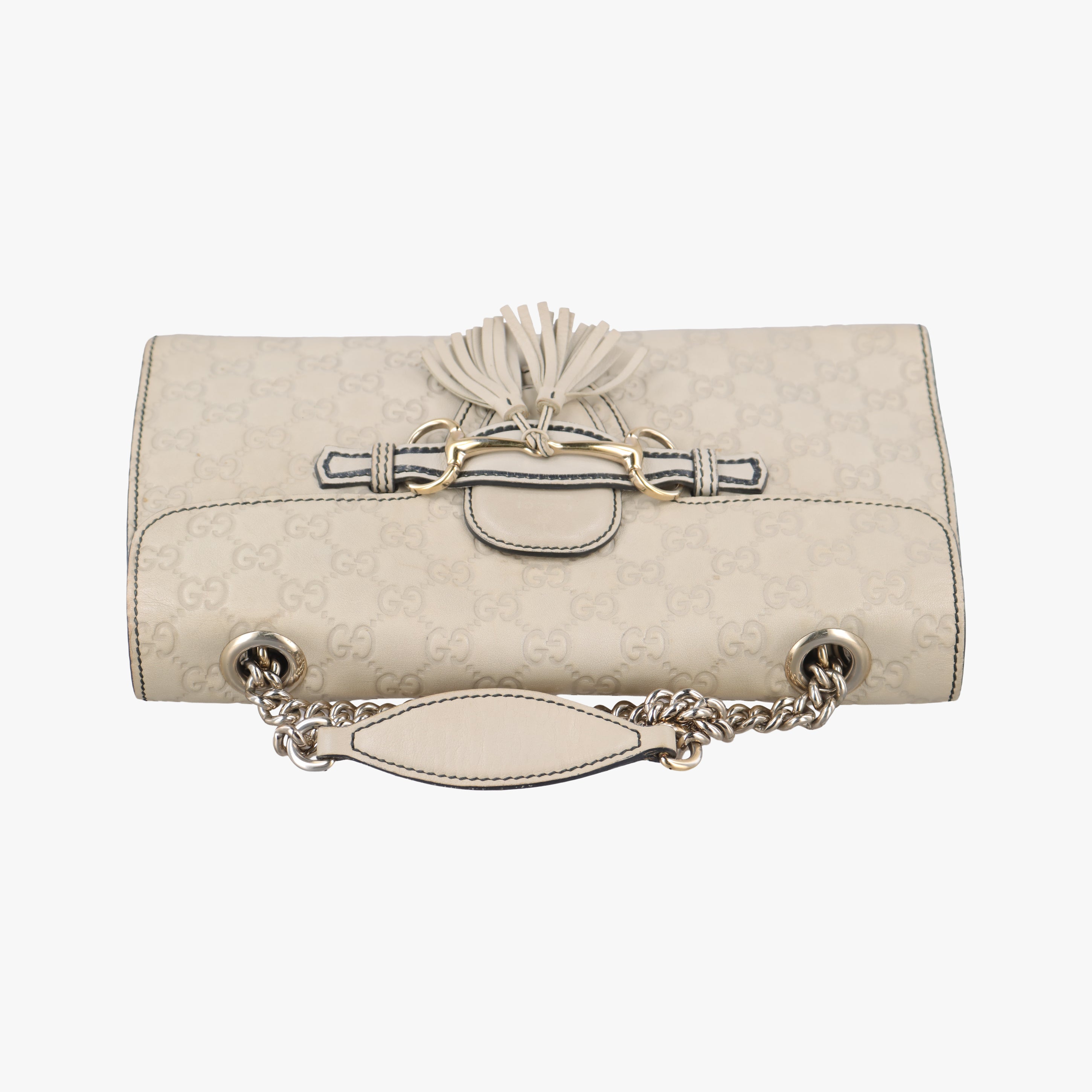 Pre-owned Gucci Emily White Leather 295402 shoulderbag | stylenewstar