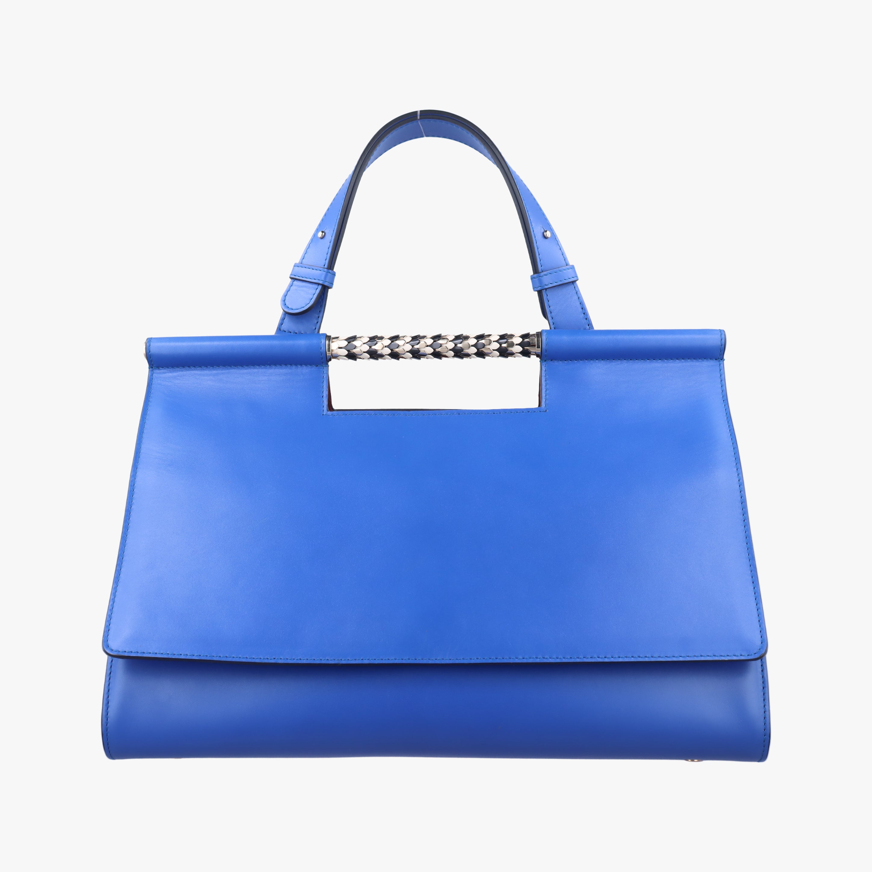 Pre-owned Bvlgari Serpenti Scaglie Blue leather  shoulderbag | stylenewstar