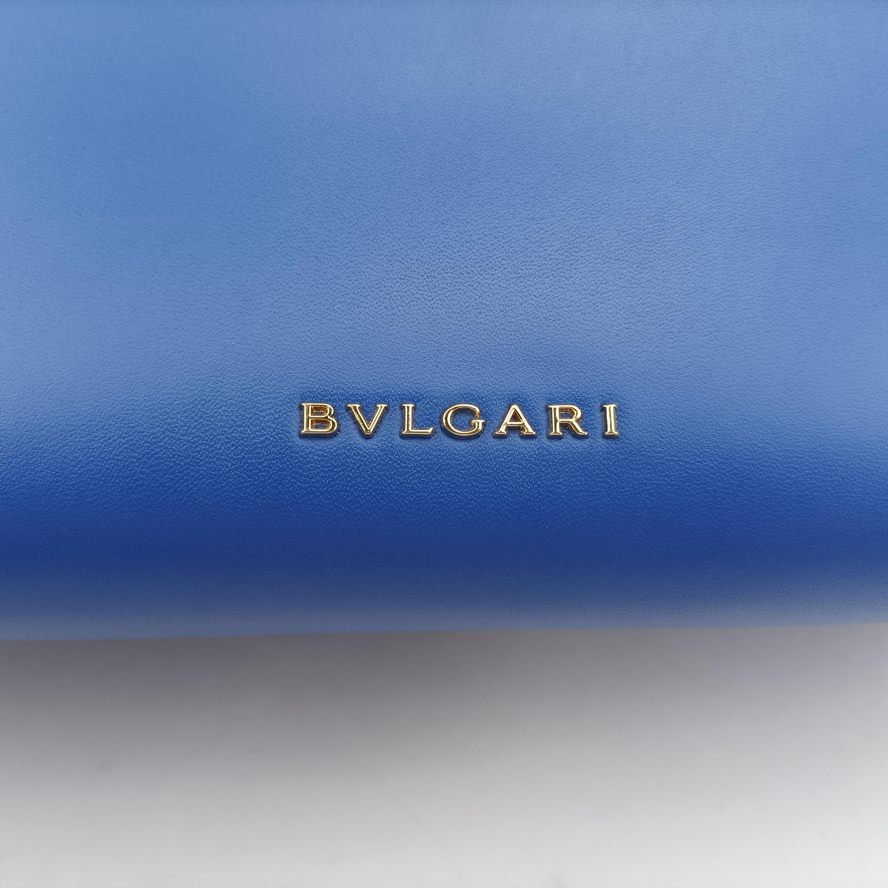 Pre-owned Bvlgari Serpenti Scaglie Blue leather  shoulderbag | stylenewstar