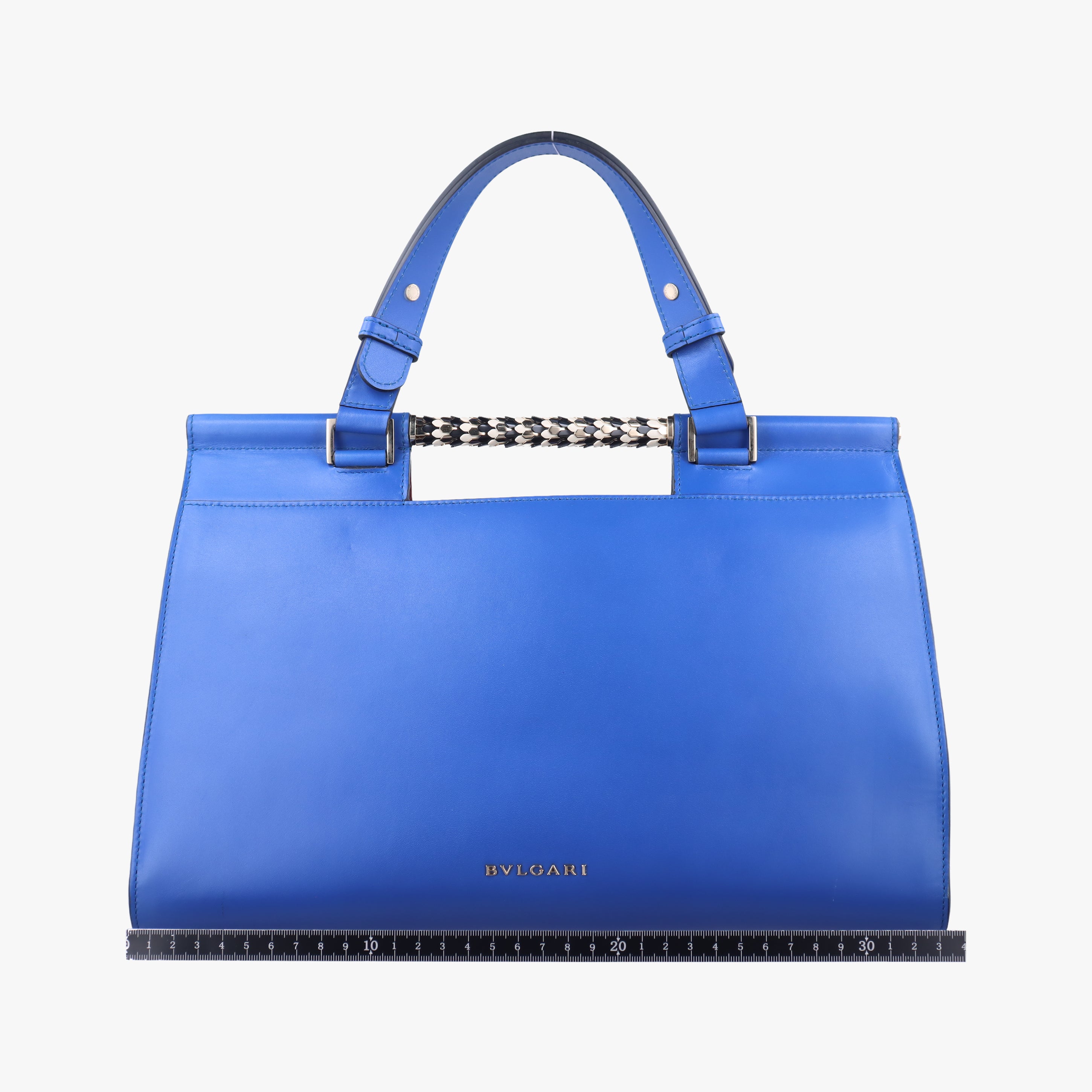 Pre-owned Bvlgari Serpenti Scaglie Blue leather  shoulderbag | stylenewstar