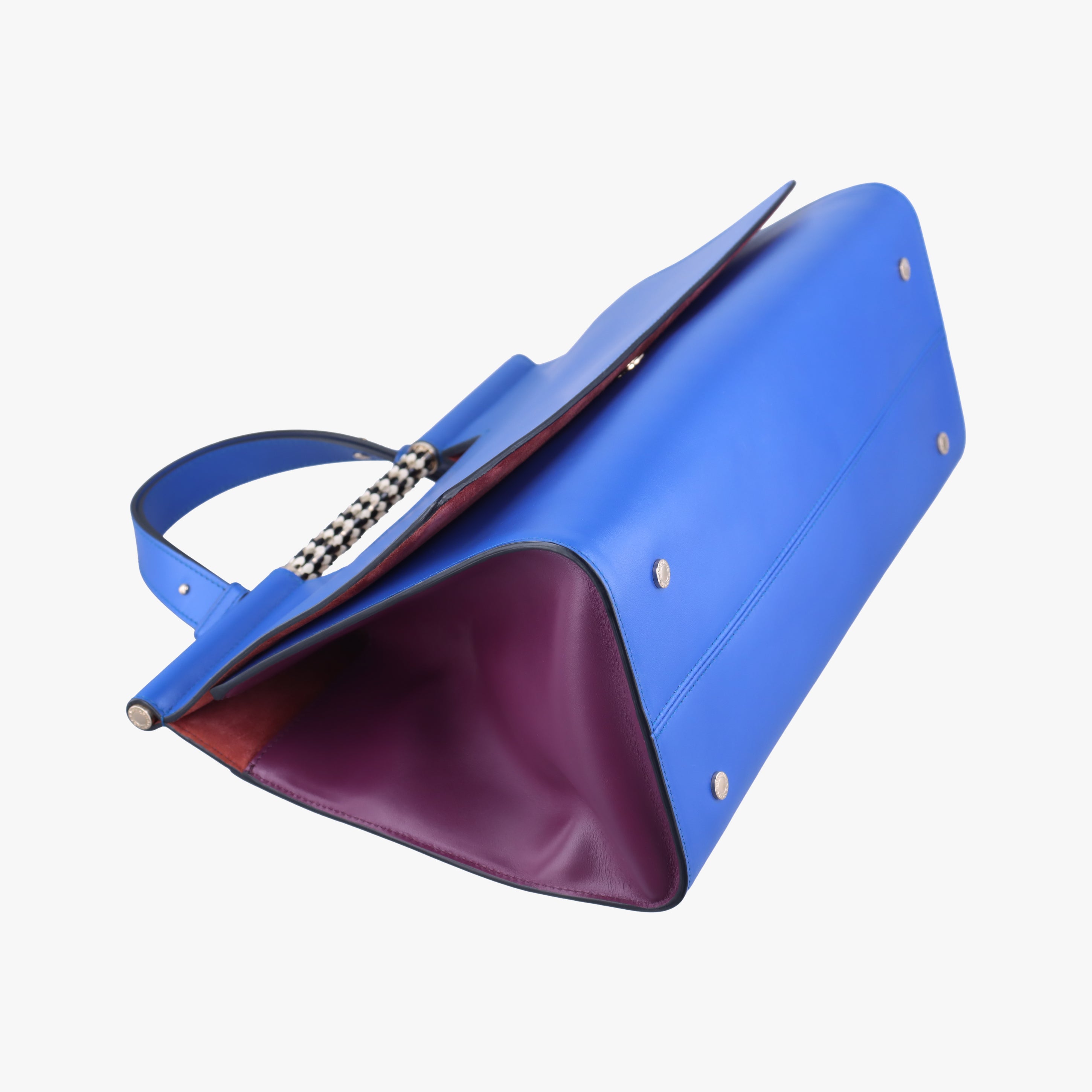Pre-owned Bvlgari Serpenti Scaglie Blue leather  shoulderbag | stylenewstar