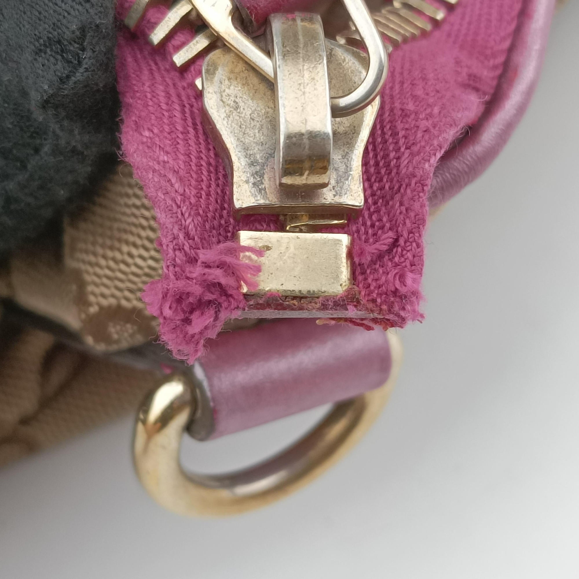 Pre-owned Gucci Guccissima Heart Bit Brown × Purple canvas×leather 269957 handbag | stylenewstar
