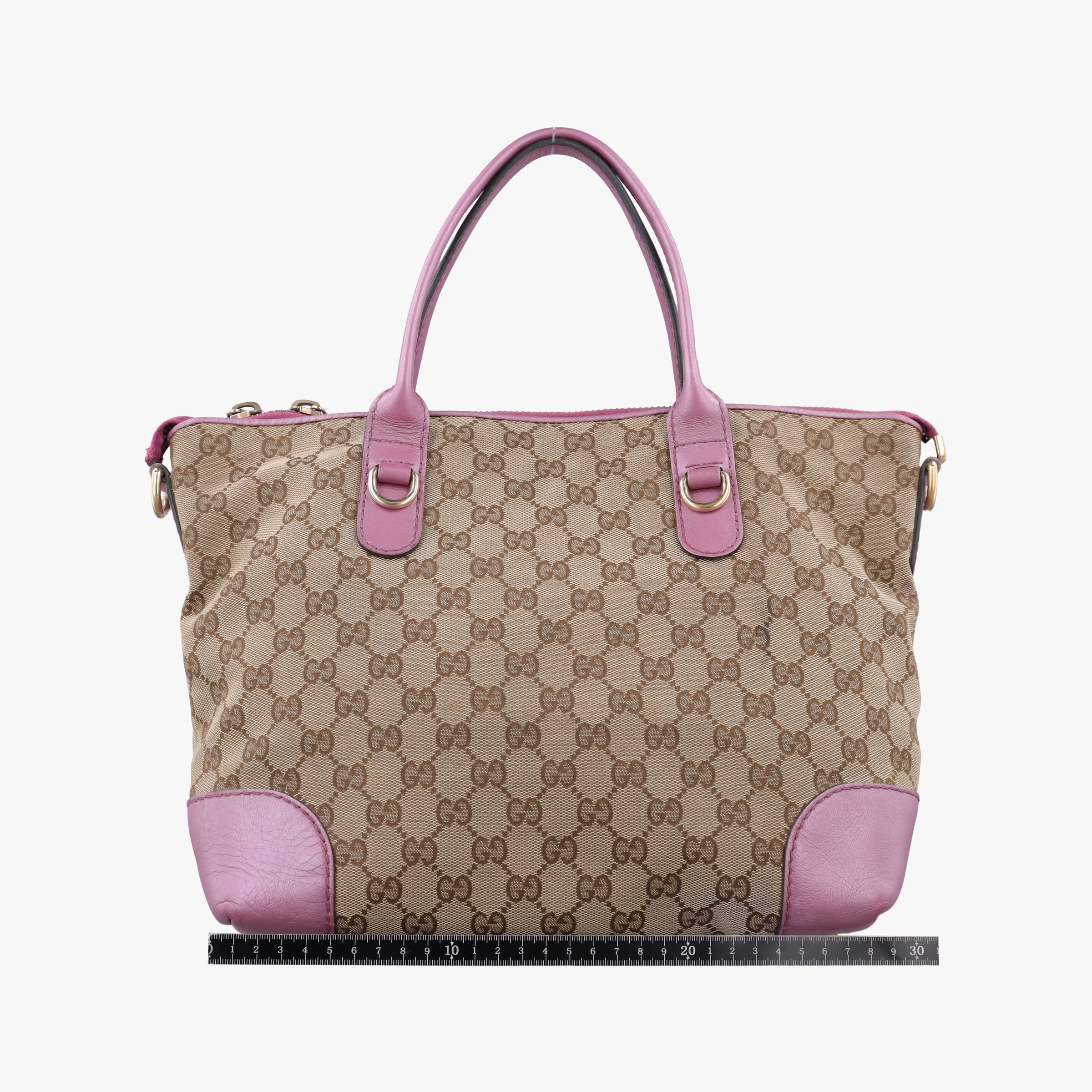 Pre-owned Gucci Guccissima Heart Bit Brown × Purple canvas×leather 269957 handbag | stylenewstar